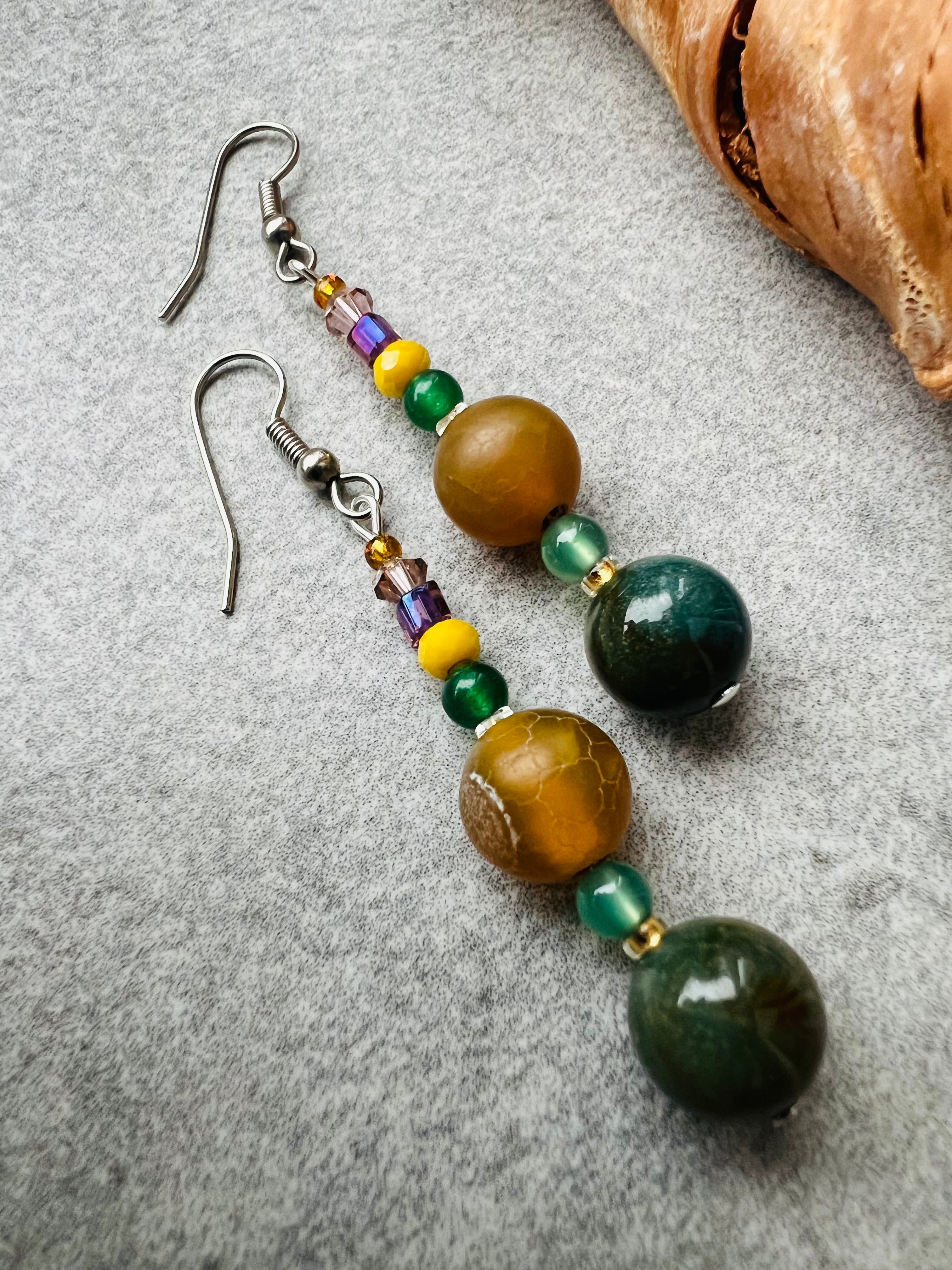 Boucles d’oreilles STACI perles - Créations Uniques - Créations Uniques