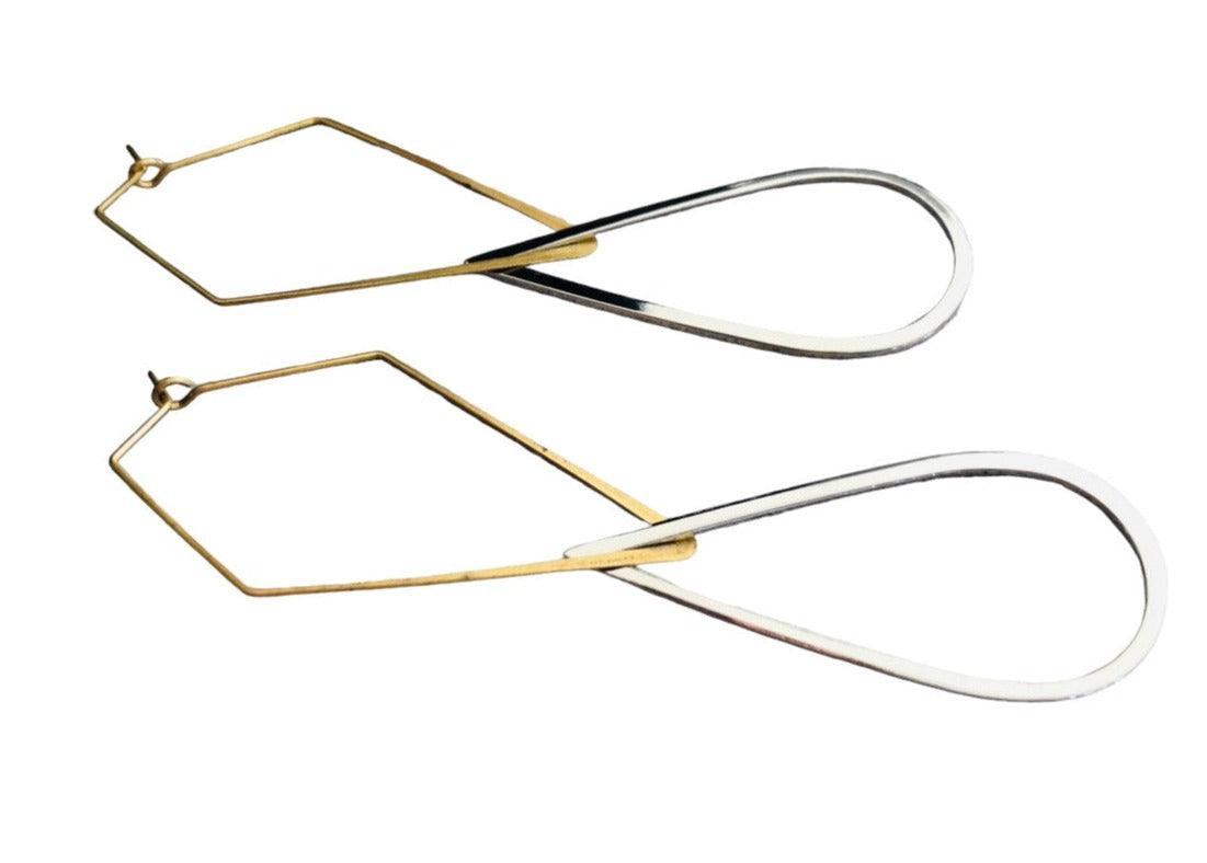 Boucles d’oreilles ROMANE stylées et géométriques - Créations Uniques - Créations Uniques