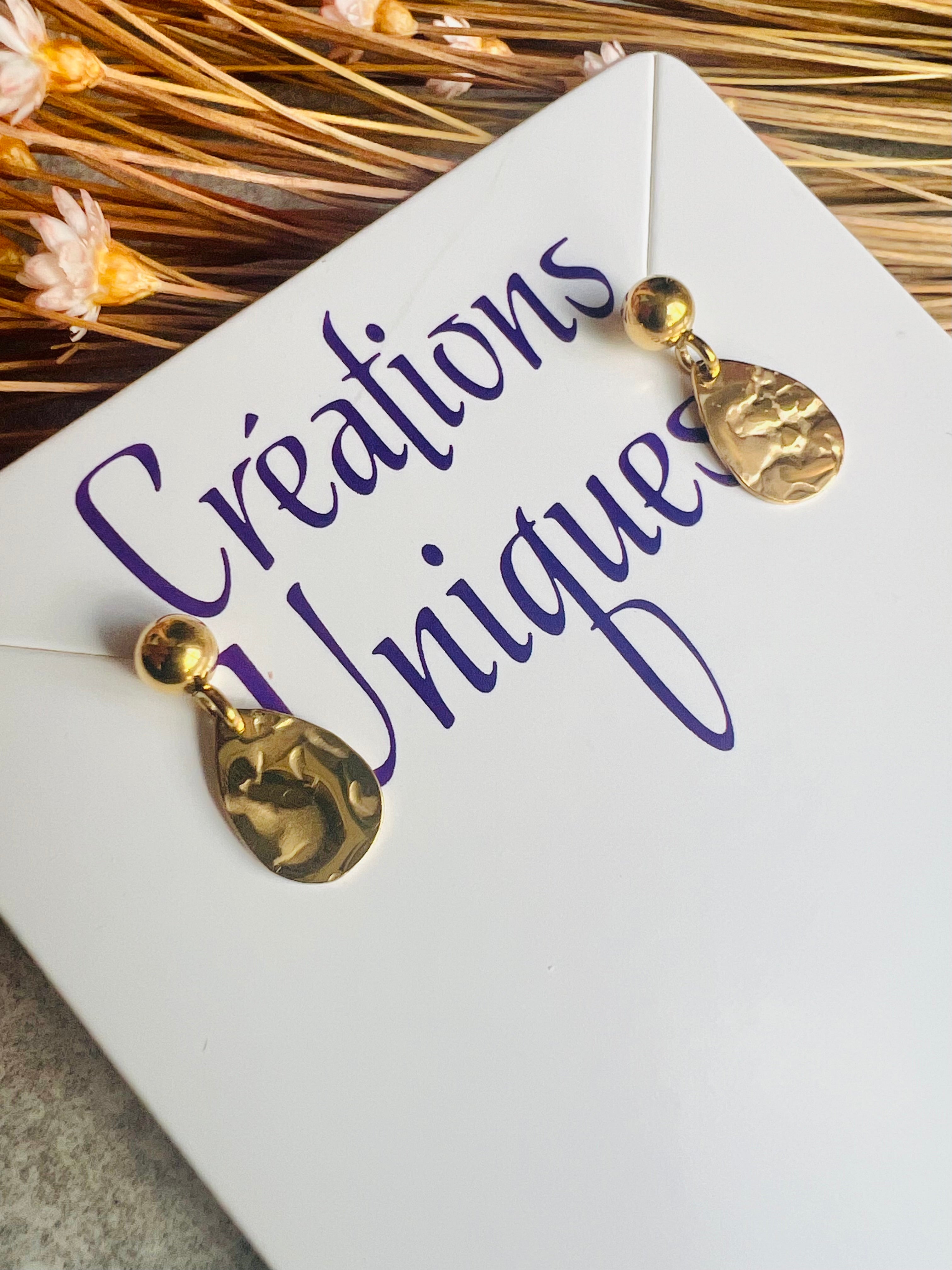 Boucles d’oreilles CAROL mini gouttes - Créations Uniques