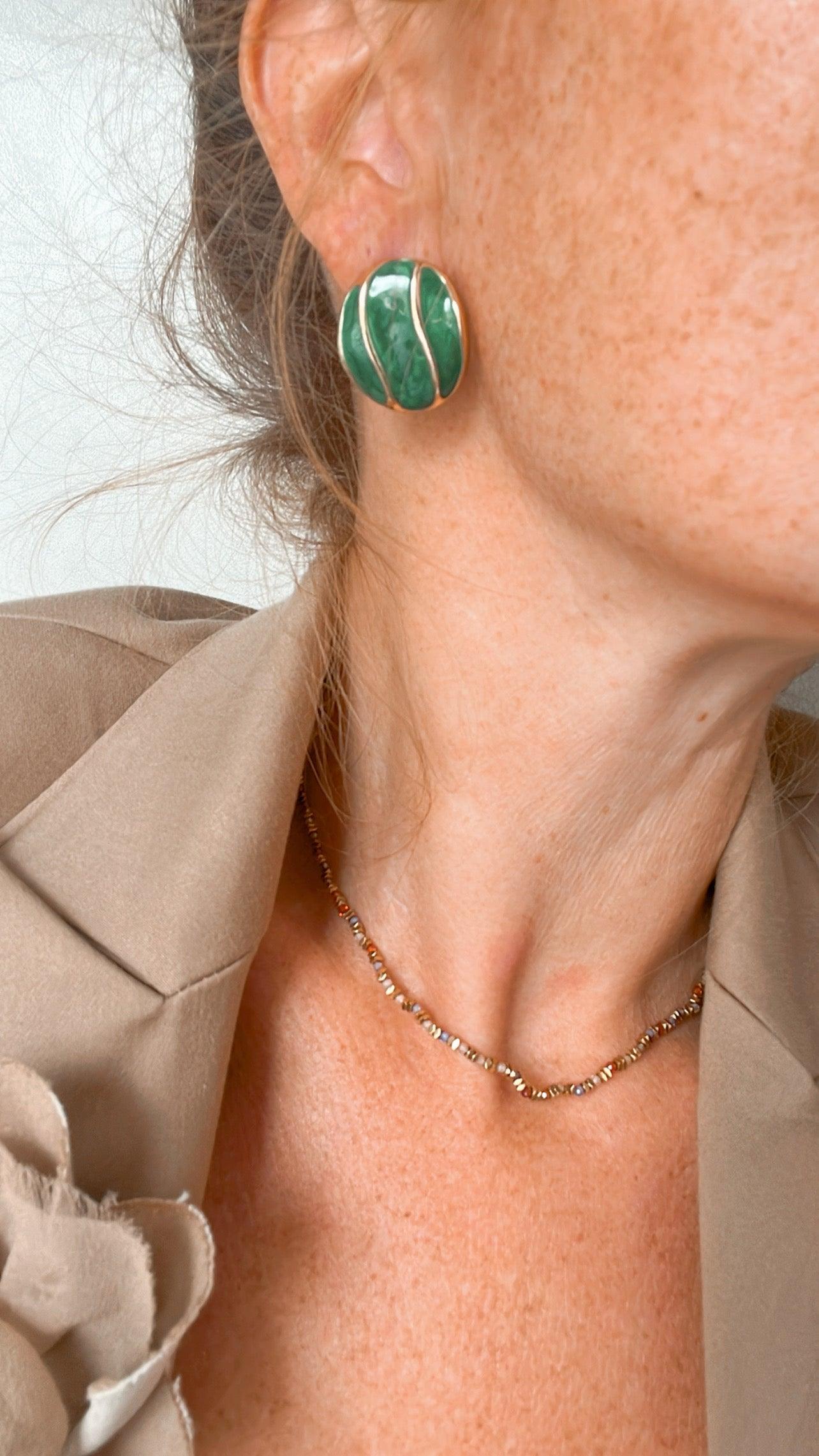 Collier GERMAINE perles ras de cou - Créations Uniques