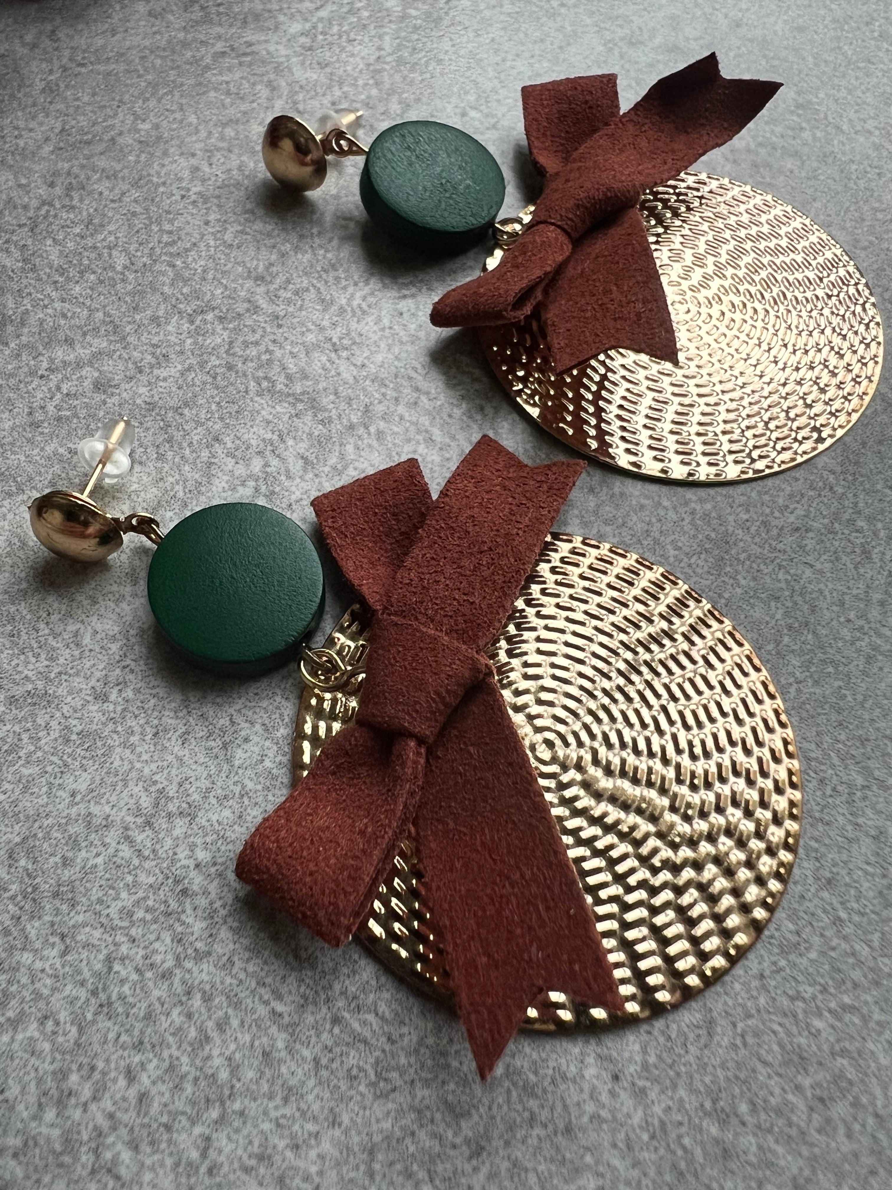 Boucles d’oreilles ANNE thème Noël - Créations Uniques - Créations Uniques