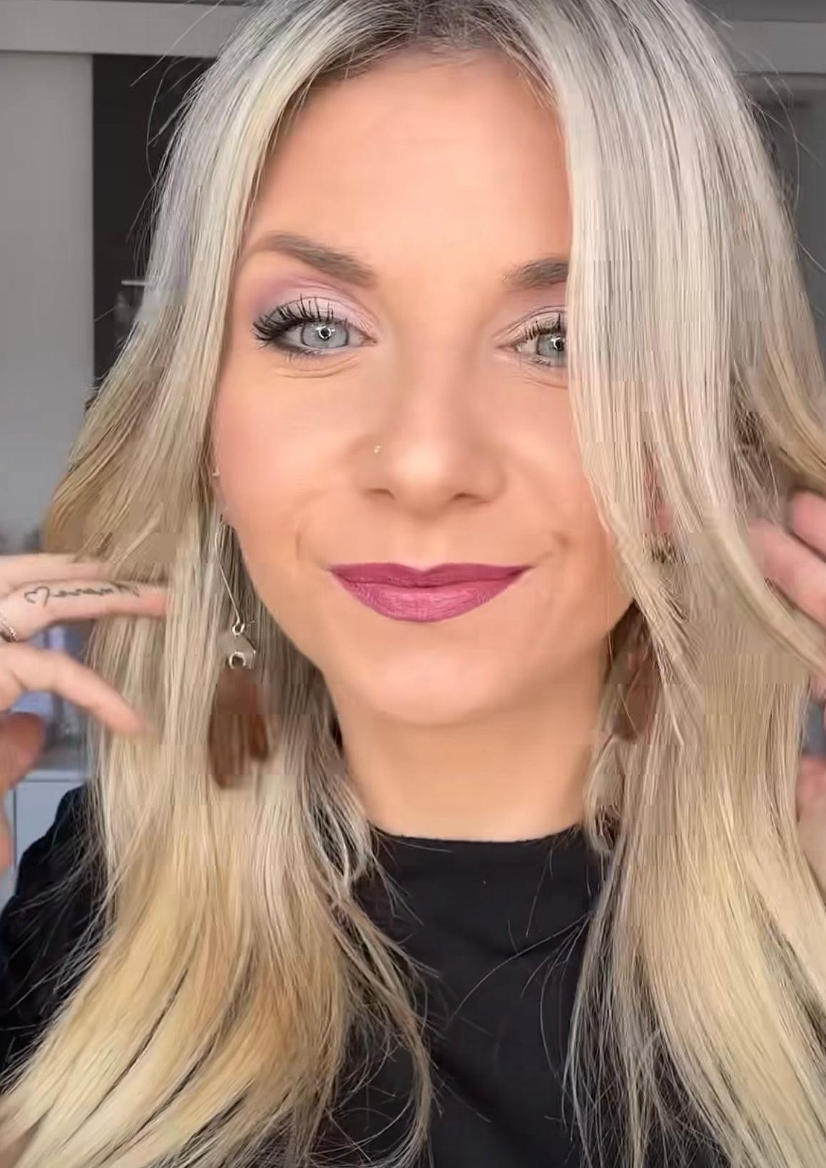 Boucles d’oreilles MURPHY asymétriques résine galaxy marron - Créations Uniques - Créations Uniques