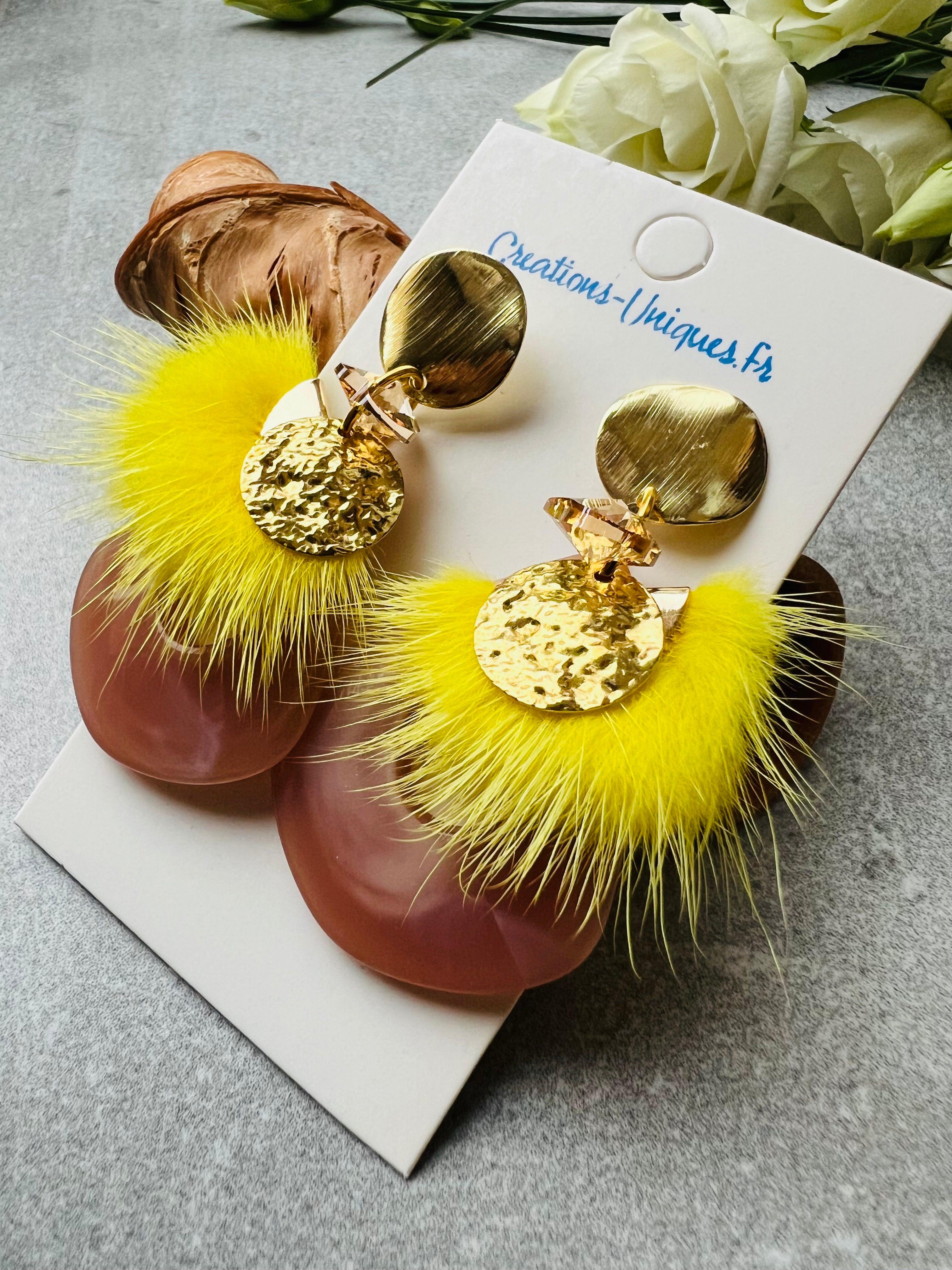 Boucles d’oreilles CALLEIGH nouvelle version flashy - Créations Uniques - Créations Uniques