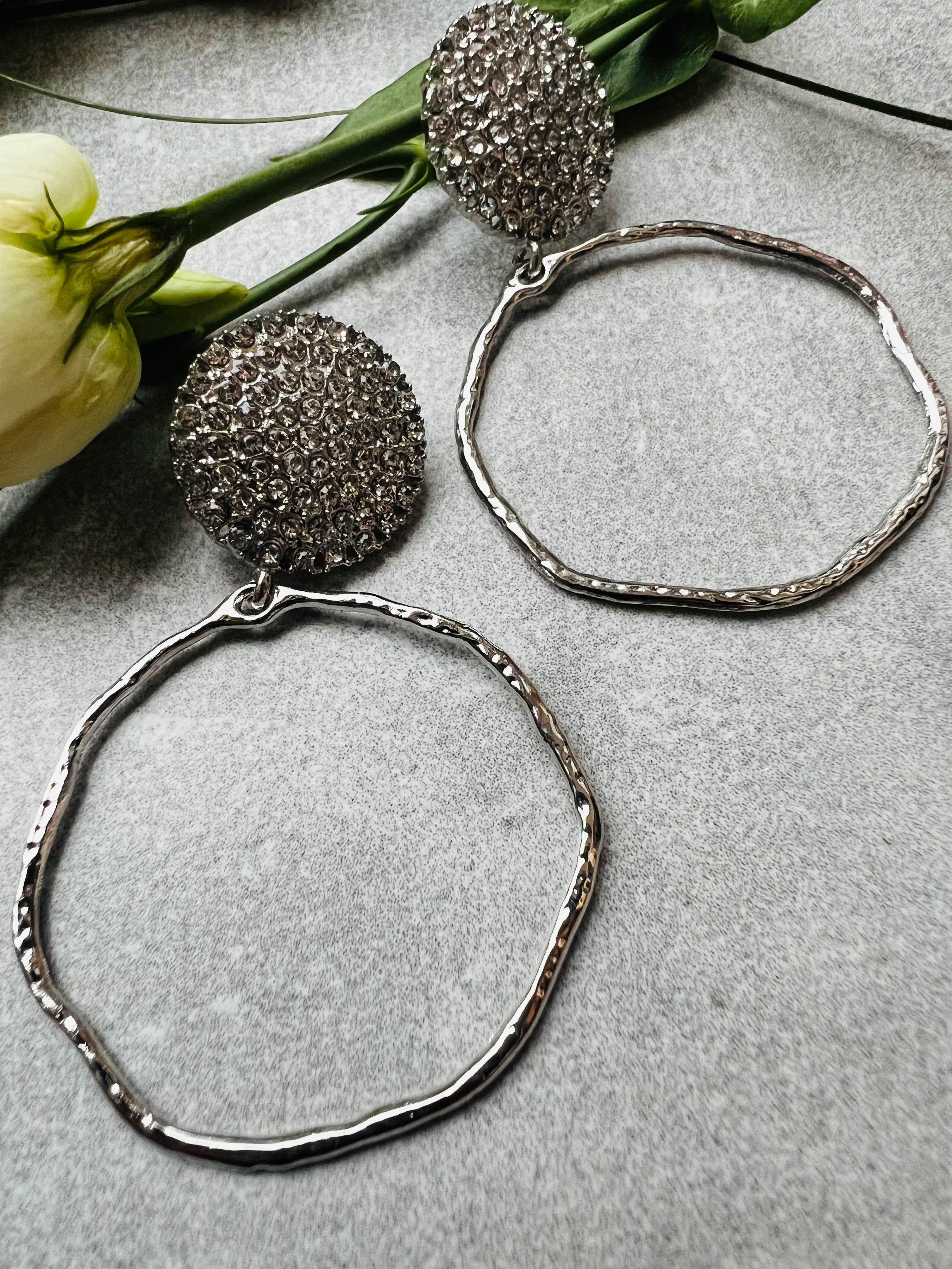 Boucles d’oreilles CASSIDY strass - Créations Uniques - Créations Uniques