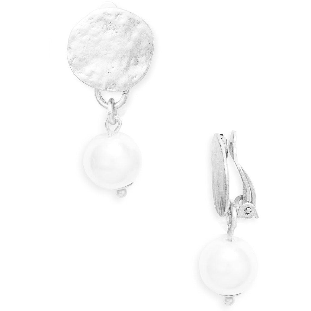 E70613 Perle blanche - à clipser - Karine Sultan - Créations Uniques