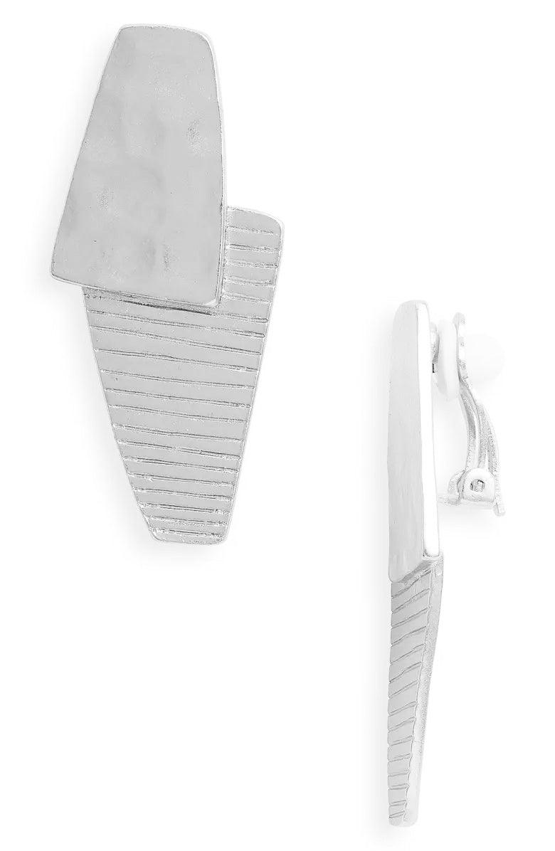 E71066 Boucles d'oreilles clips superposées - Karine Sultan - Créations Uniques