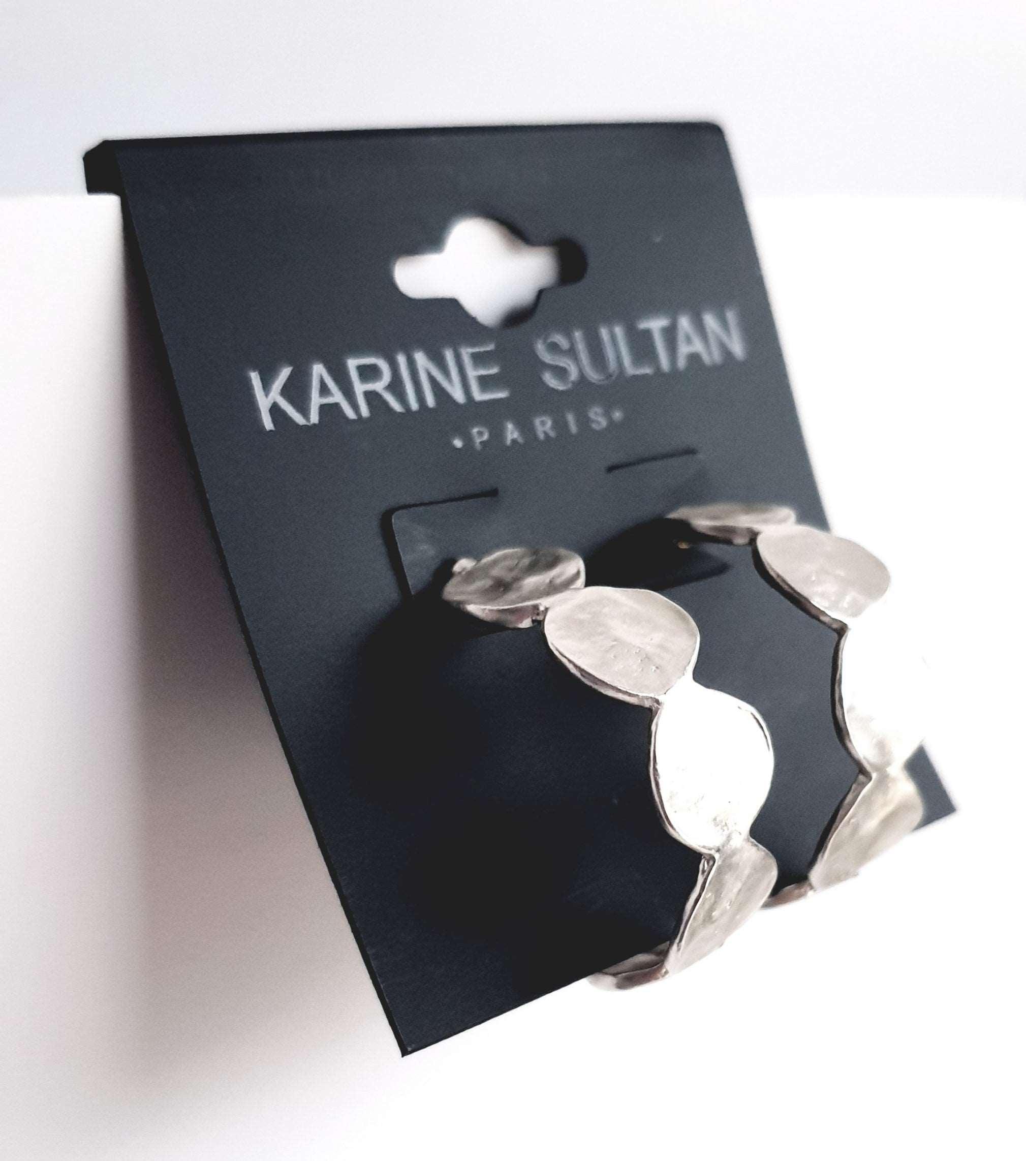 E70012 Boucles d'oreilles Créoles Mini Coin - Karine Sultan - Créations Uniques