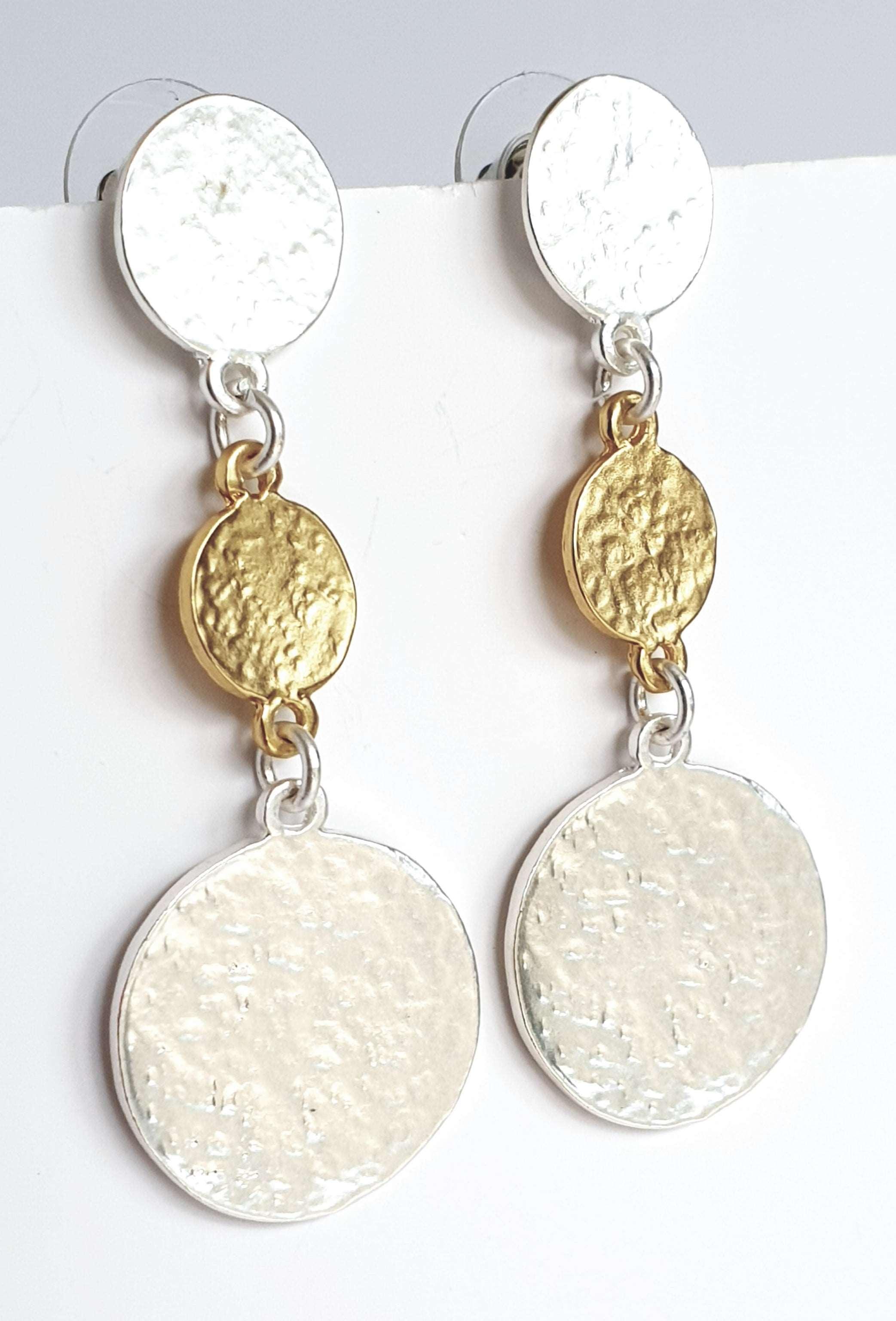 E50871 Boucles d'oreilles pendantes - Karine Sultan - Créations Uniques