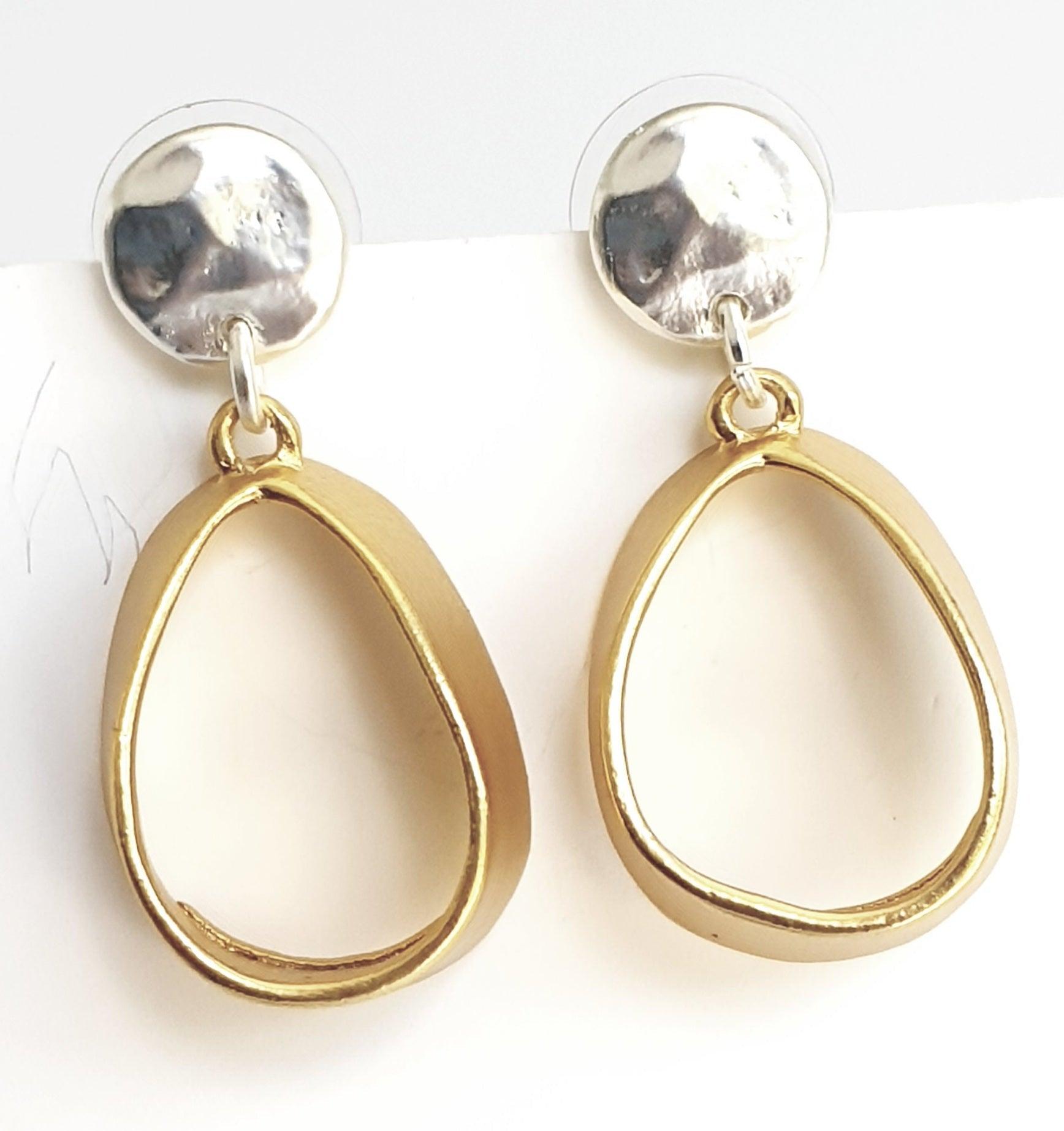 E54012 Boucles d'oreilles Métaux mixtes - Karine Sultan - Créations Uniques