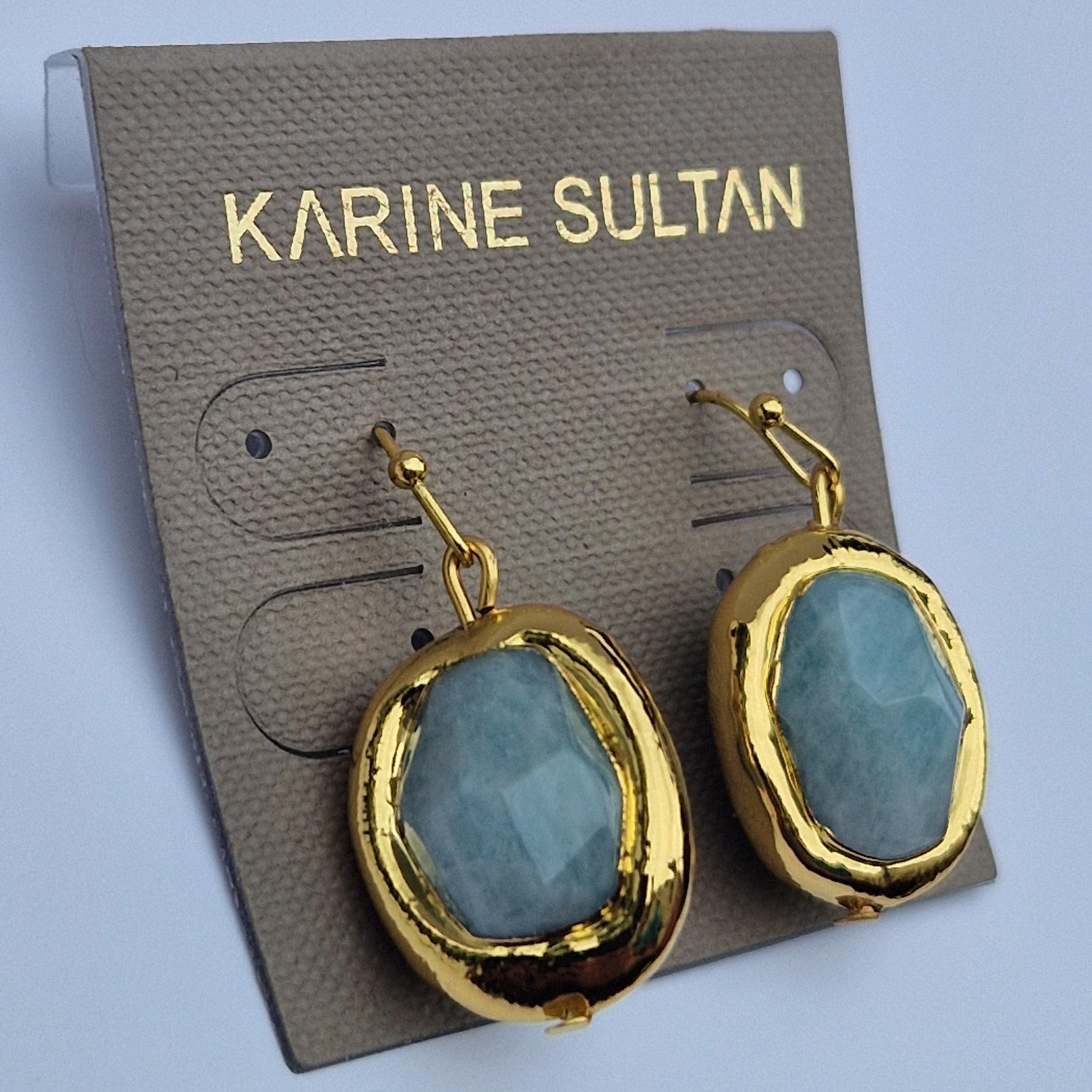 E76516 Boucles d'oreilles Amazonite - Karine Sultan - Créations Uniques