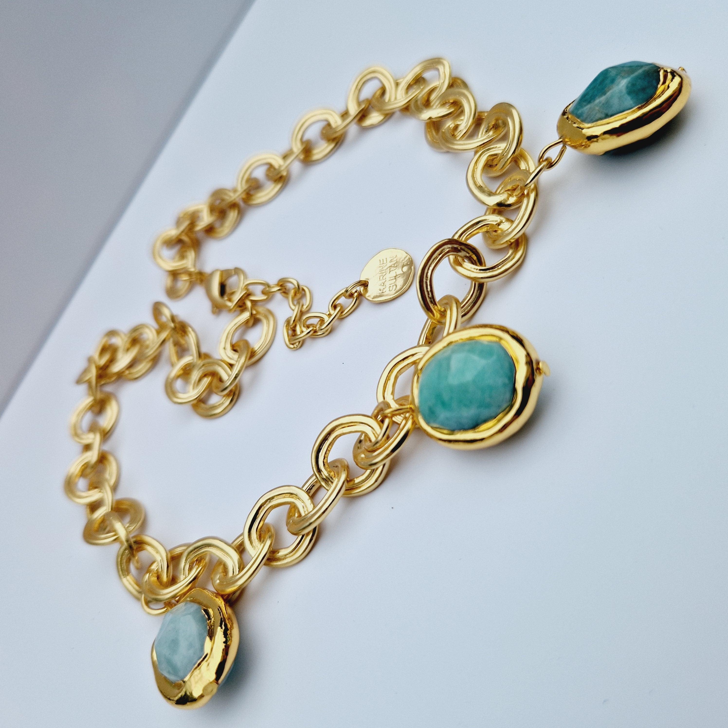 N76515 Collier amazonite - Karine Sultan - Créations Uniques