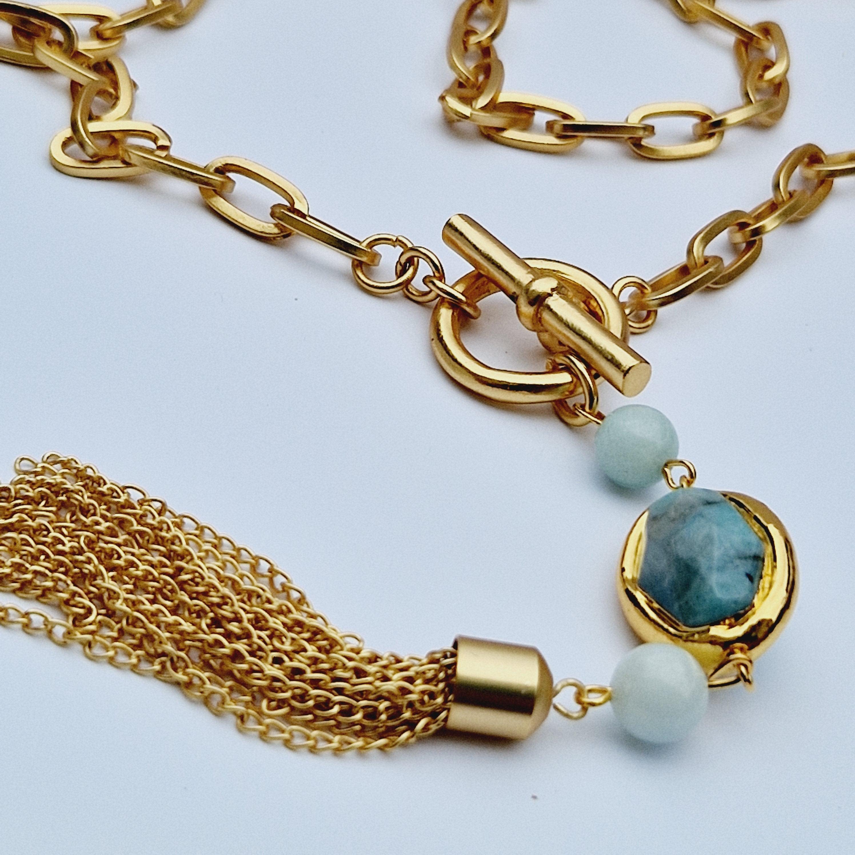 N76518 Collier Amazonite - Karine Sultan - Créations Uniques