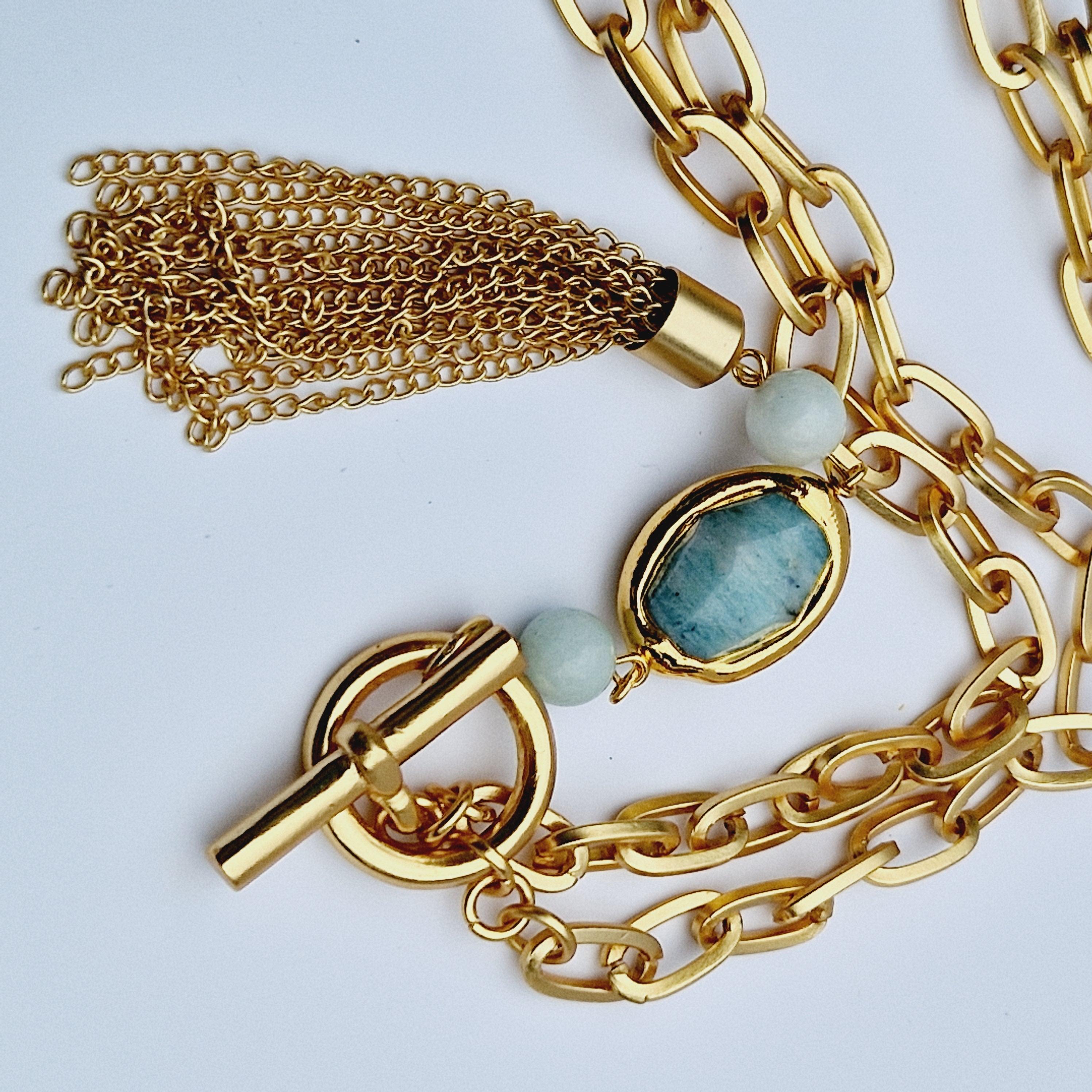 N76518 Collier Amazonite - Karine Sultan - Créations Uniques