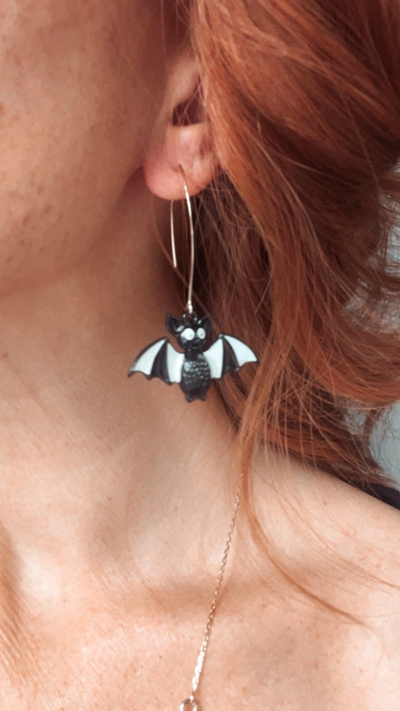 Boucles d’oreilles CHAUVE-SOURIS - Créations Uniques - Créations Uniques
