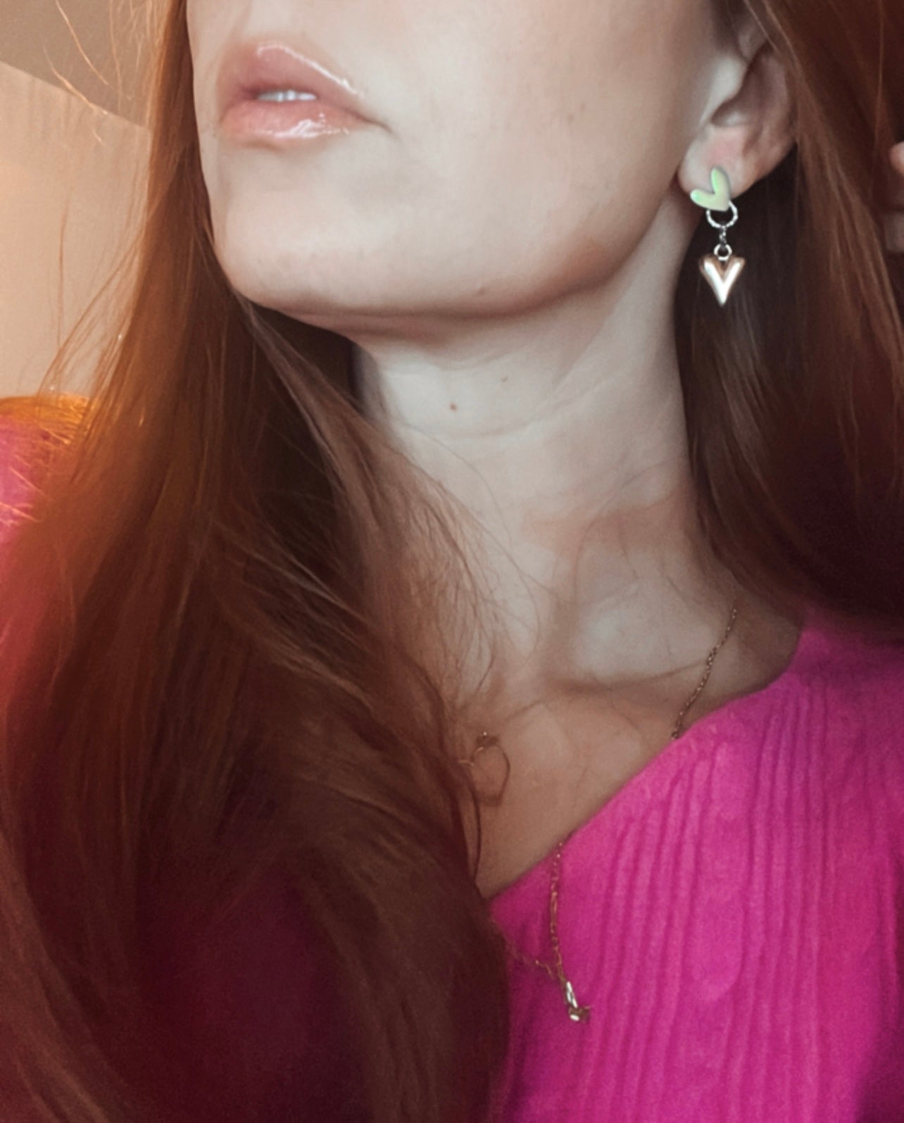 Boucles d’oreilles EUGENIE coeurs dorés - Créations Uniques - Créations Uniques