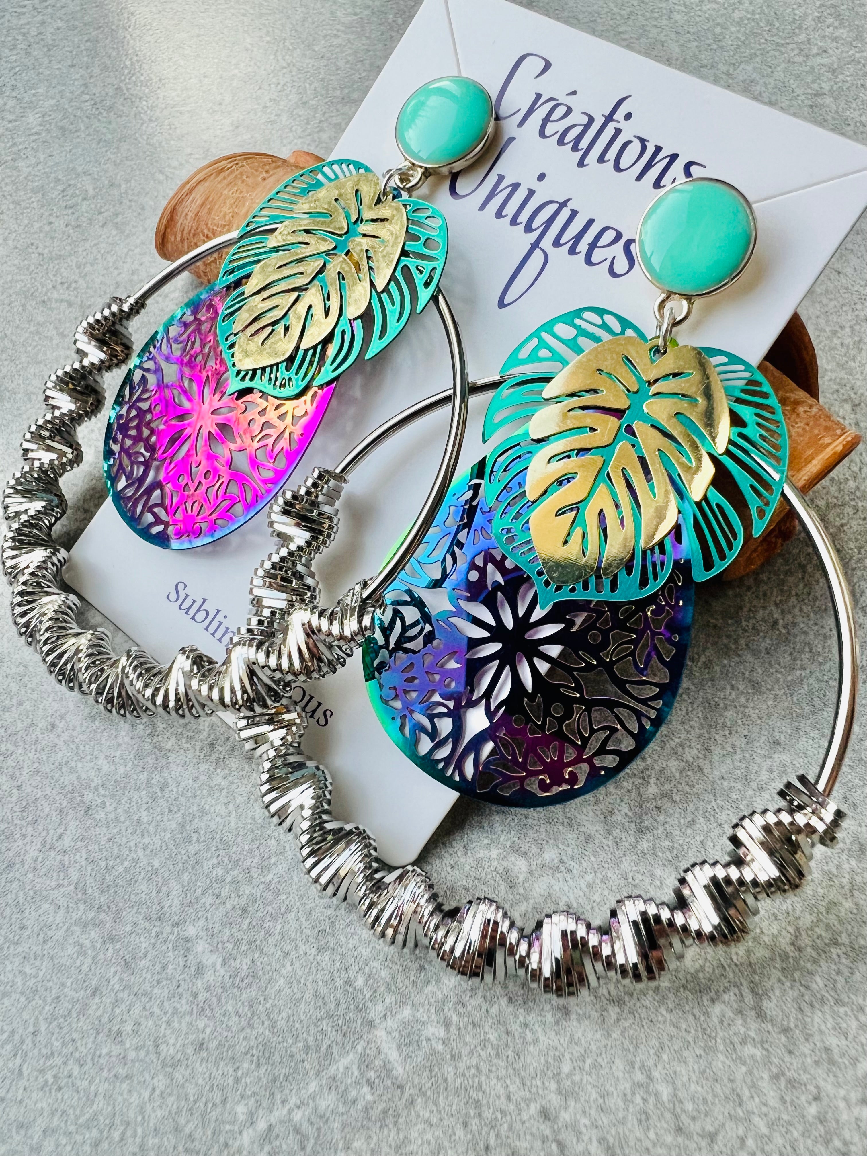 Boucles d’oreilles CASSIA style bohème - Créations Uniques - Créations Uniques