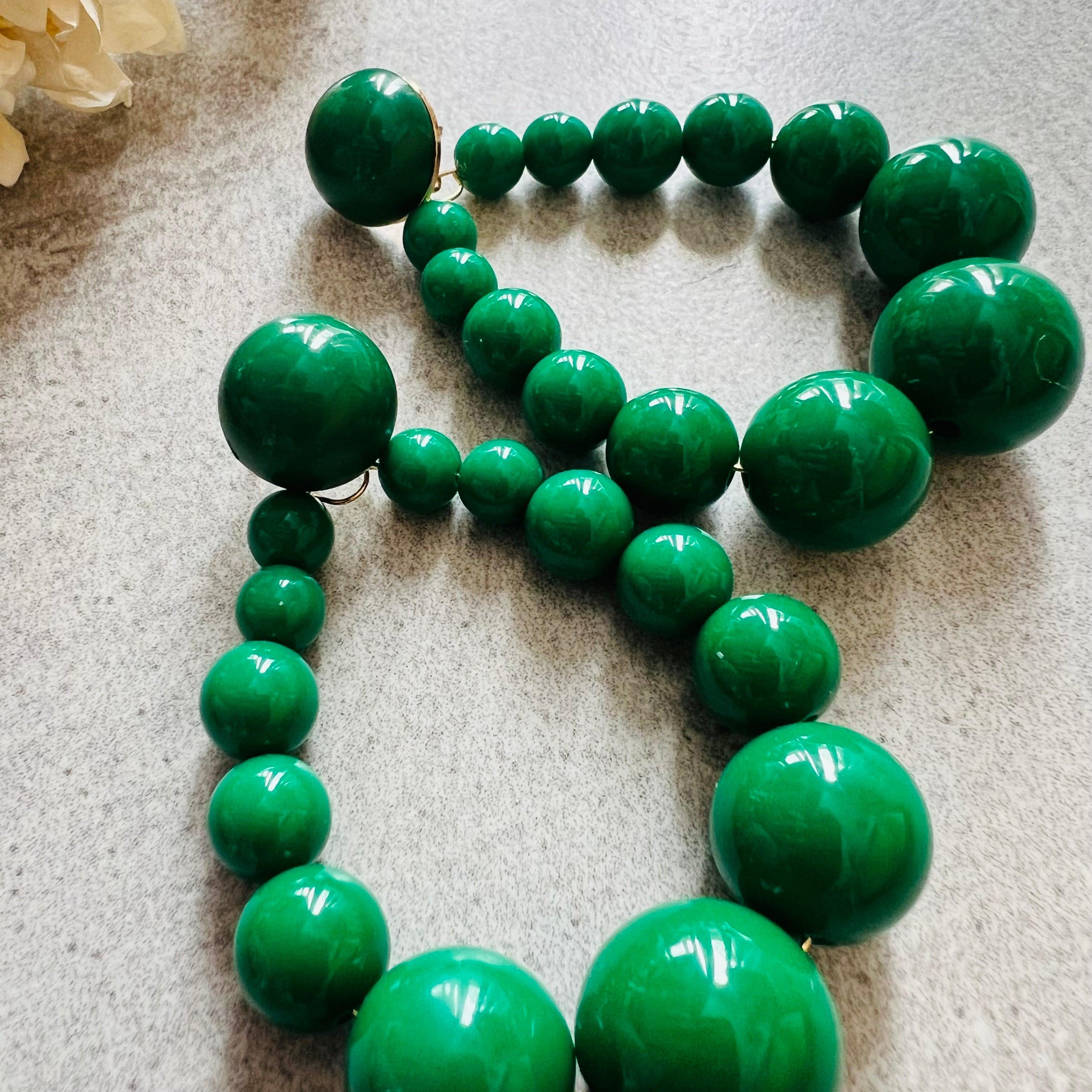 Boucles d’oreilles VINCIANE perles vertes - Créations Uniques - Créations Uniques