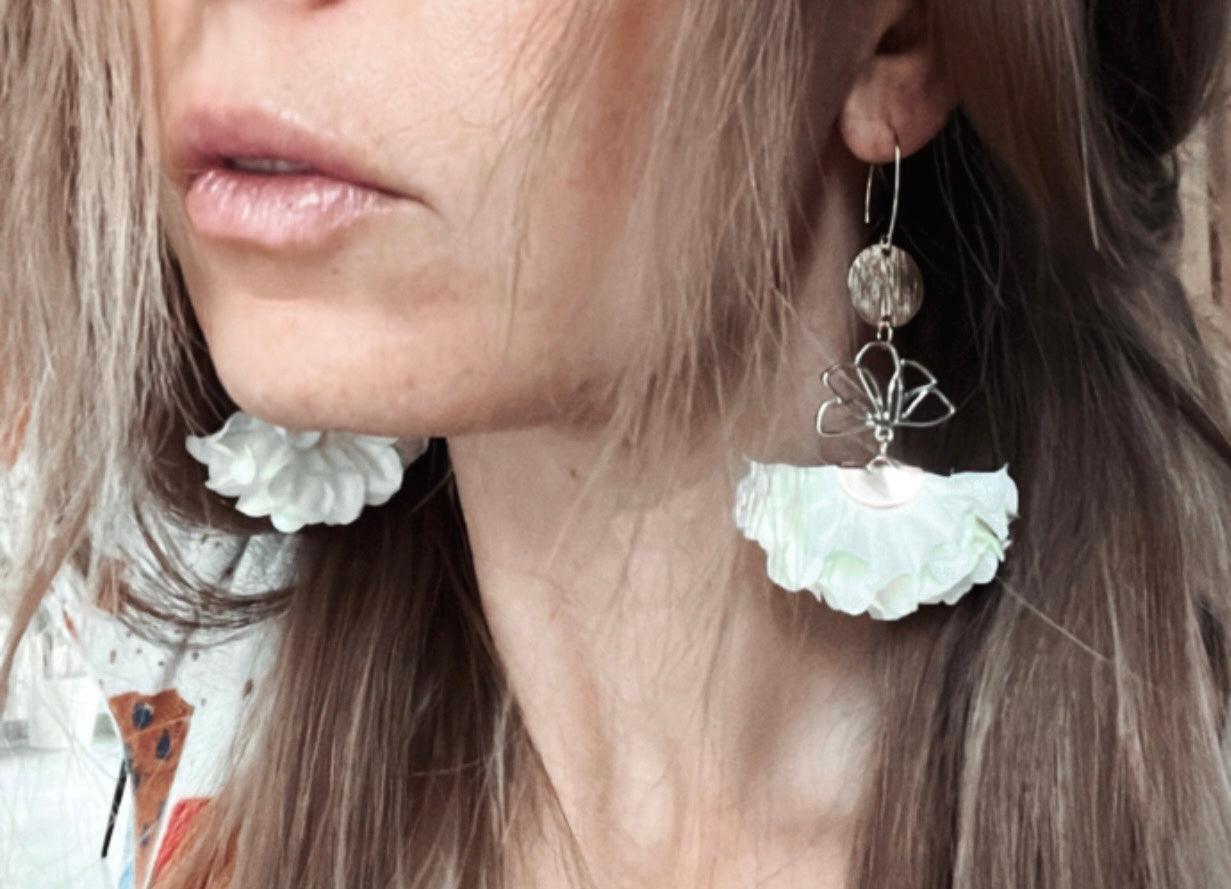 Boucles d’oreilles CORINNE style bohème et asymétrique - Créations Uniques - Créations Uniques