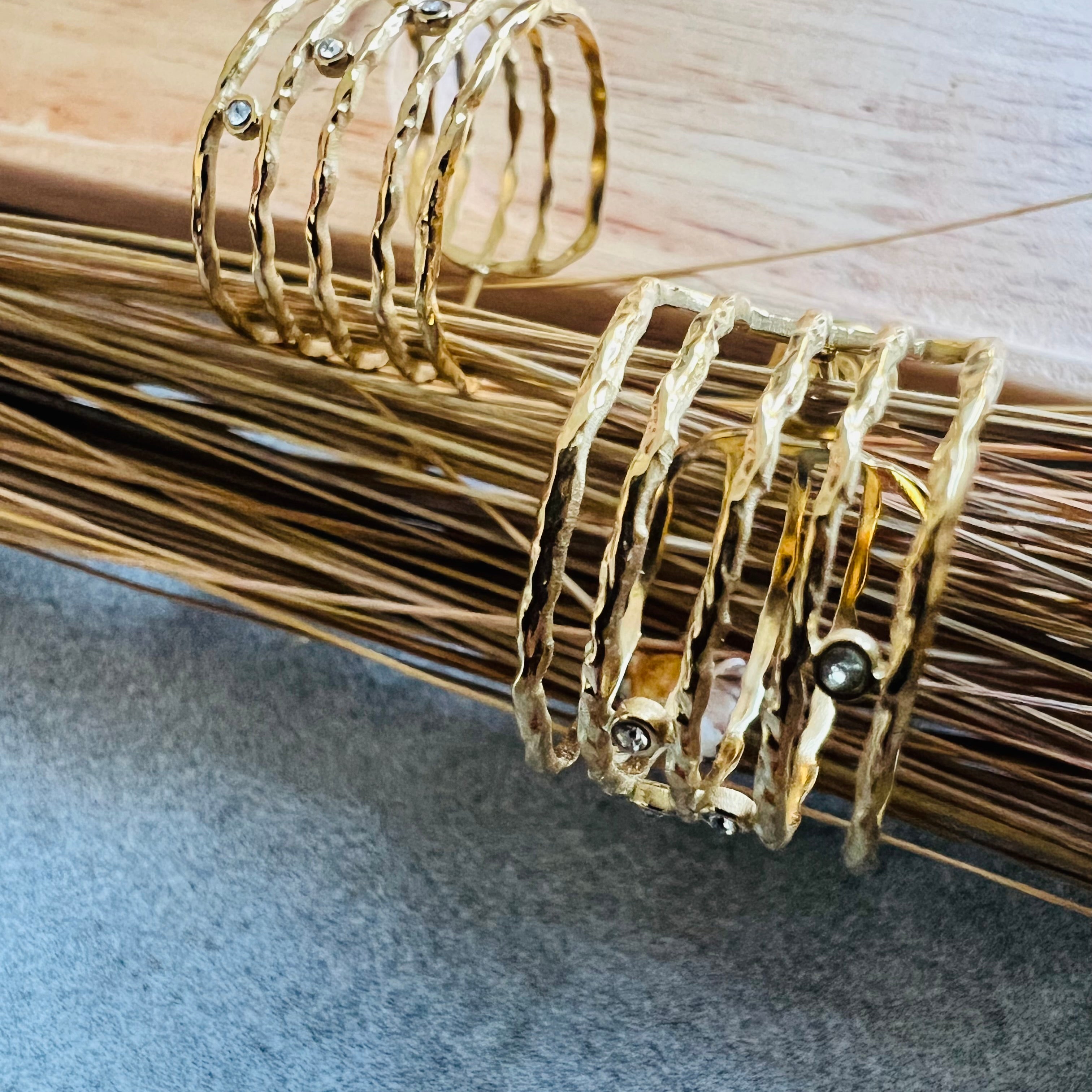 Boucles d’oreilles MARTA cinq anneaux - Créations Uniques