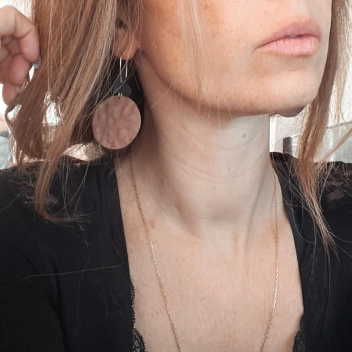 Boucles d’oreilles LENA terre cuite - Créations Uniques - Créations Uniques