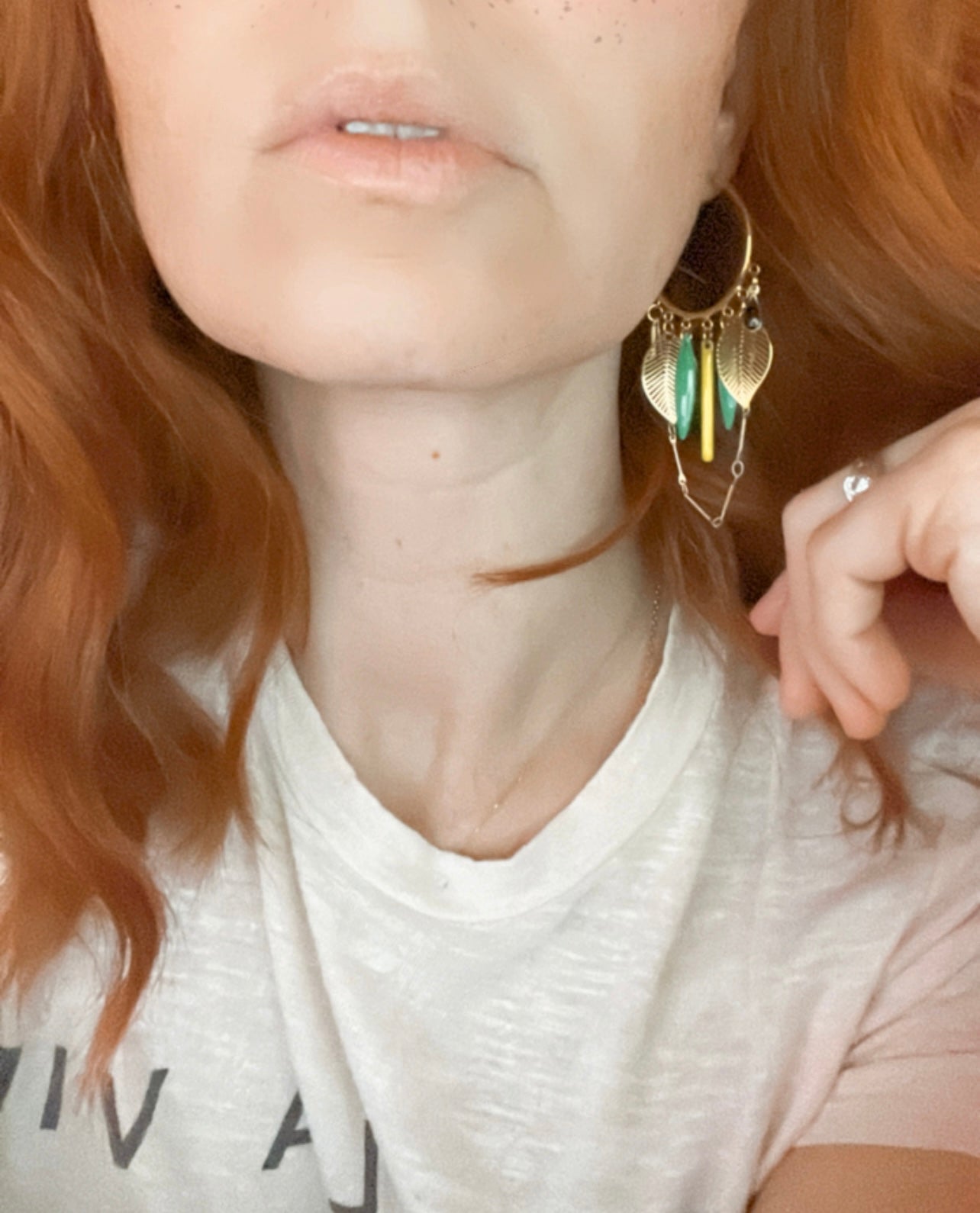 Boucles d’oreilles SYLVAINE anneaux décorés - Créations Uniques - Créations Uniques