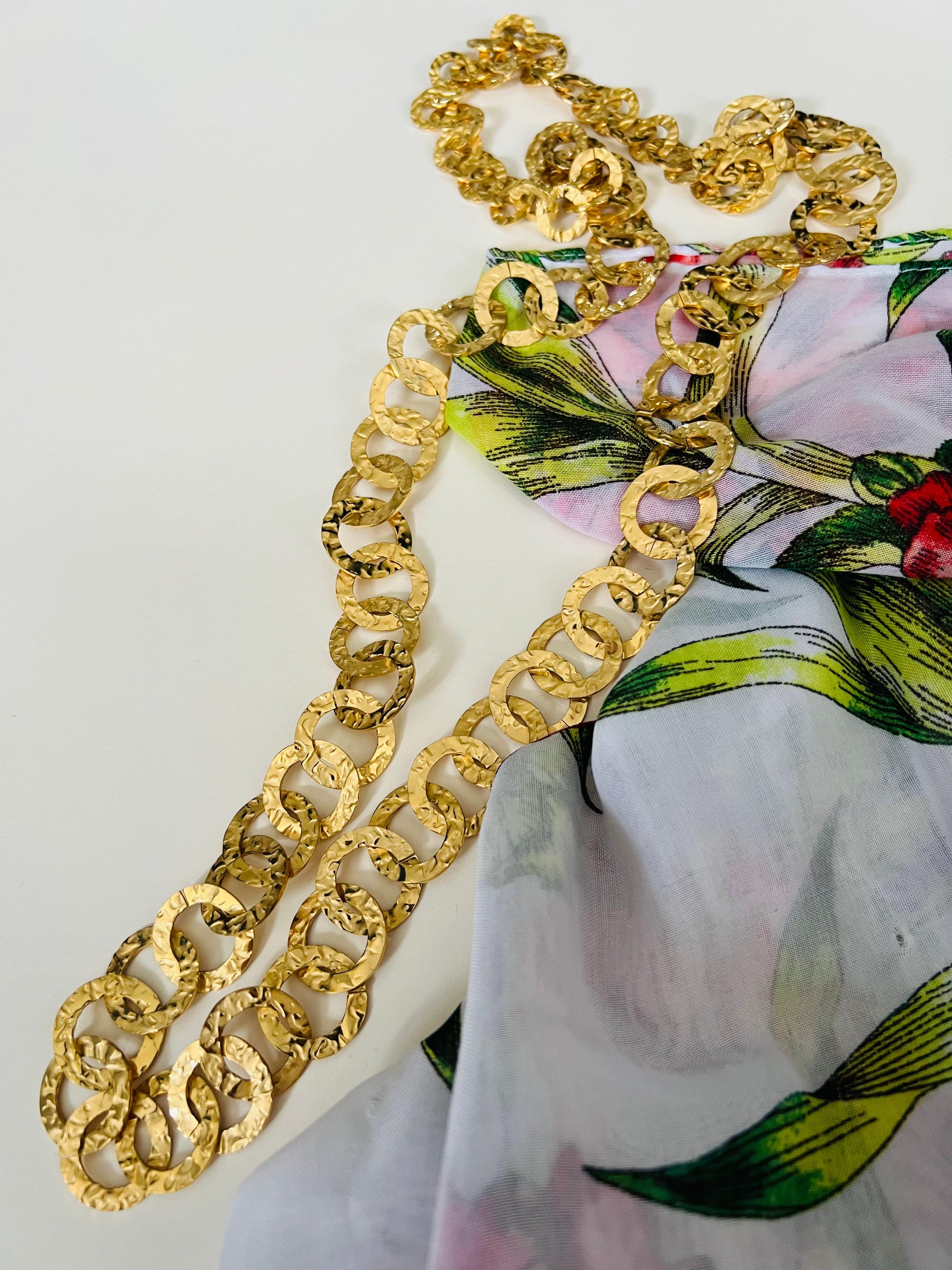 Collier chic MARIJAM sautoir maillons dorés - Créations Uniques