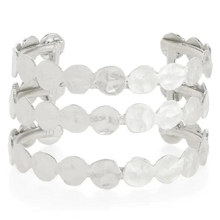 B70721 Bracelet manchette mini pièce - Karine Sultan - Créations Uniques