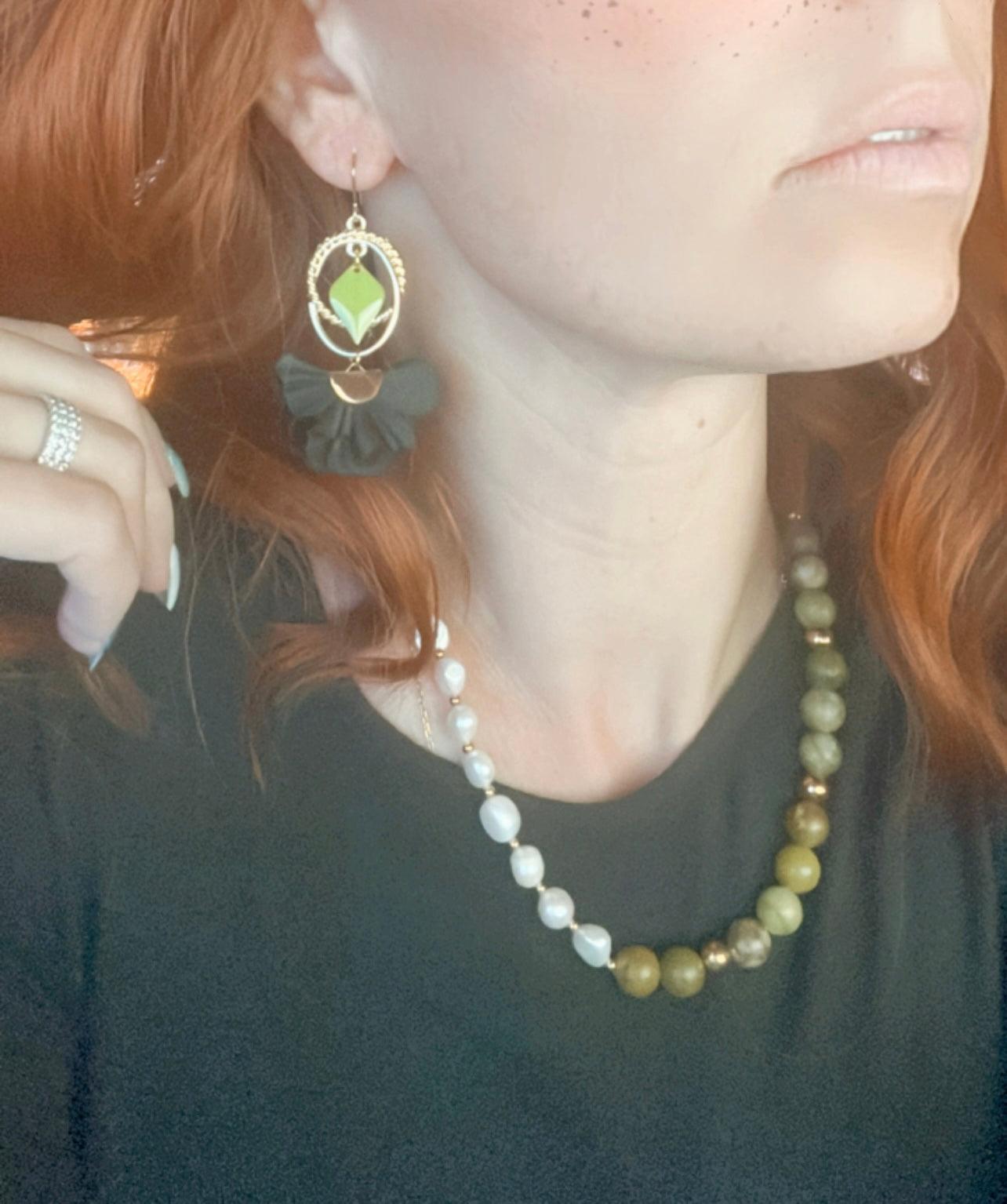 Boucles d’oreilles ALBA rétro stylé et coloré - Créations Uniques - Créations Uniques