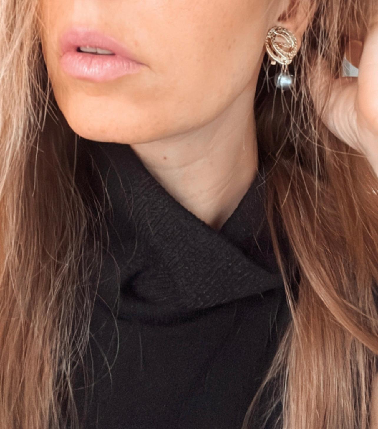 E68938 Boucles d'oreilles clips - Karine Sultan - Créations Uniques