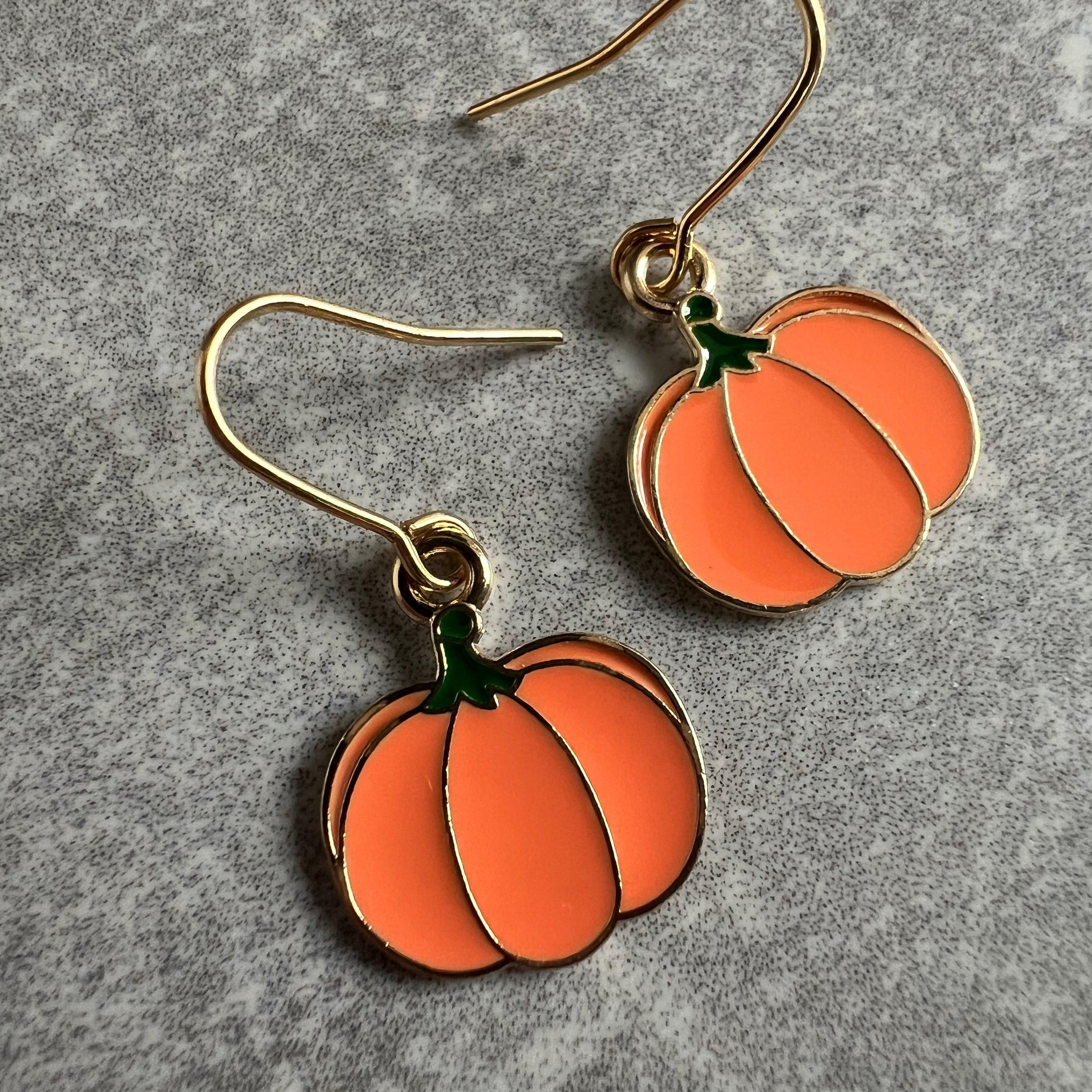 Boucles d’oreilles CITROUILLE - Créations Uniques - Créations Uniques