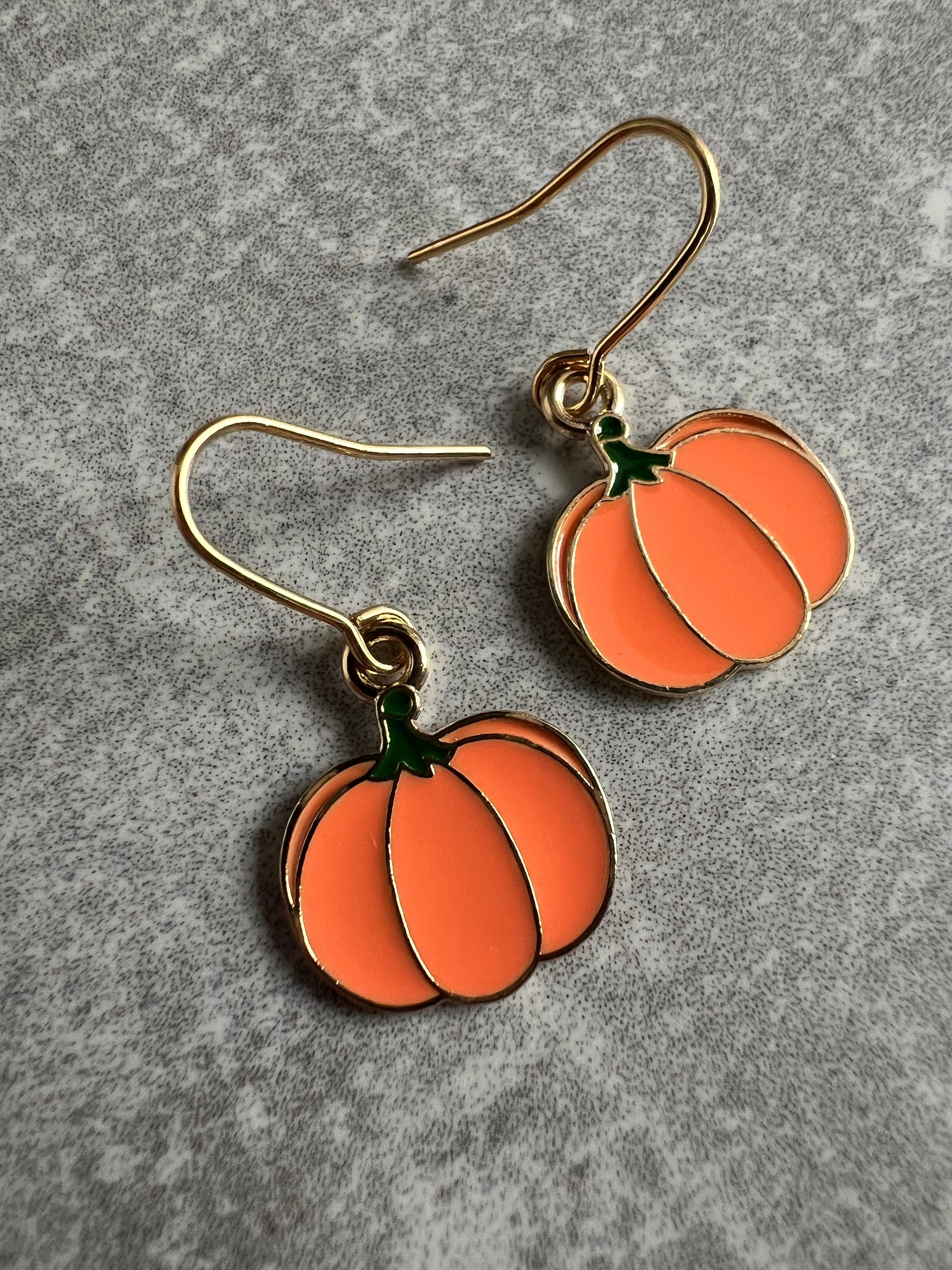 Boucles d’oreilles CITROUILLE - Créations Uniques - Créations Uniques