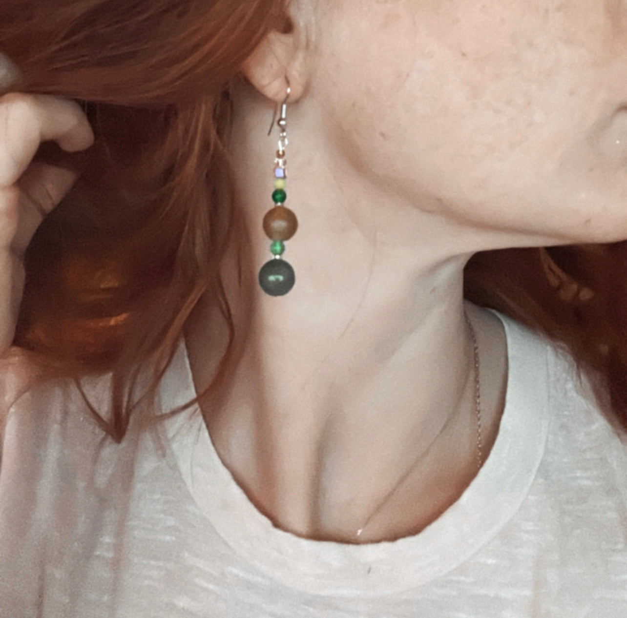 Boucles d’oreilles STACI perles - Créations Uniques - Créations Uniques