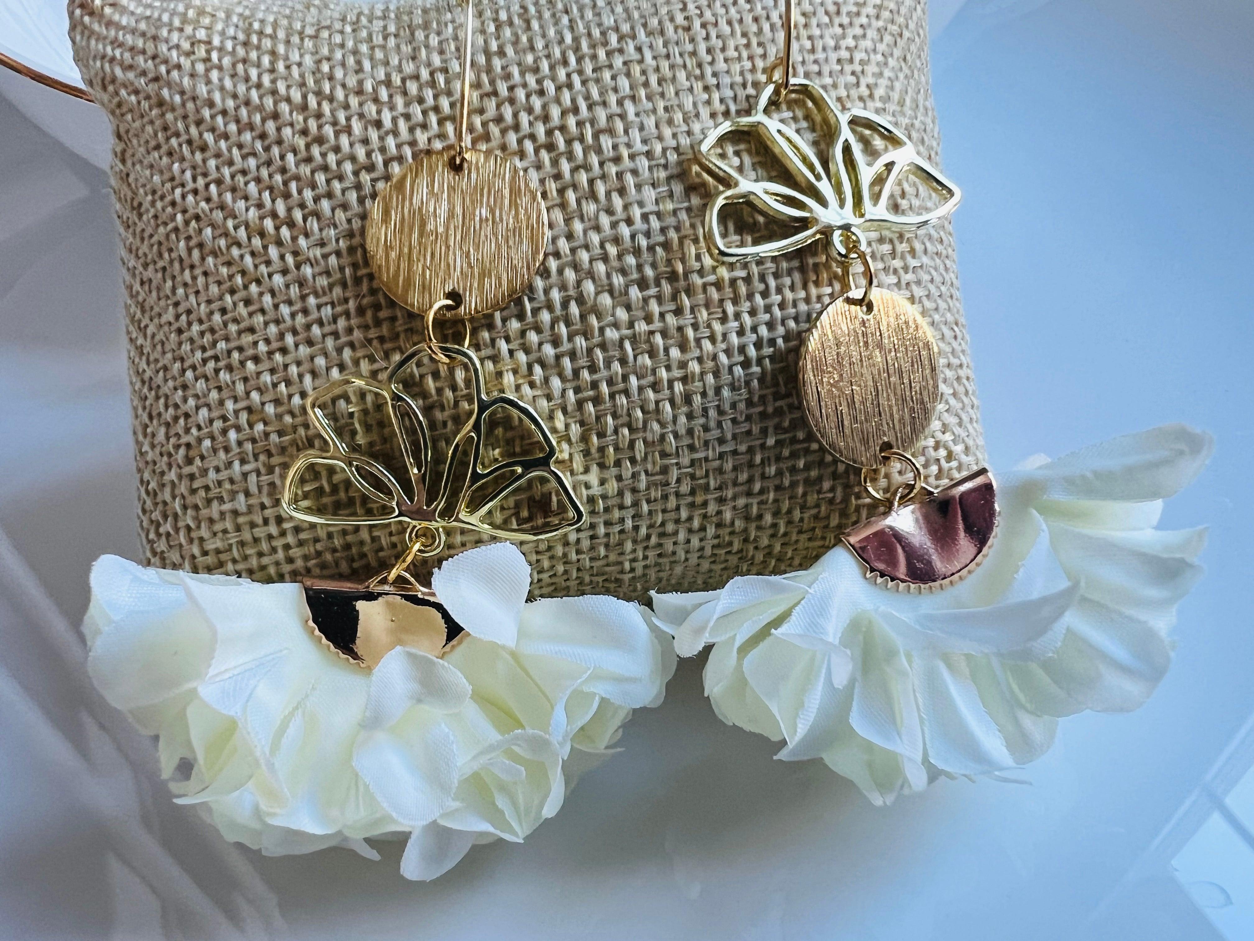 Boucles d’oreilles CORINNE style bohème et asymétrique - Créations Uniques - Créations Uniques