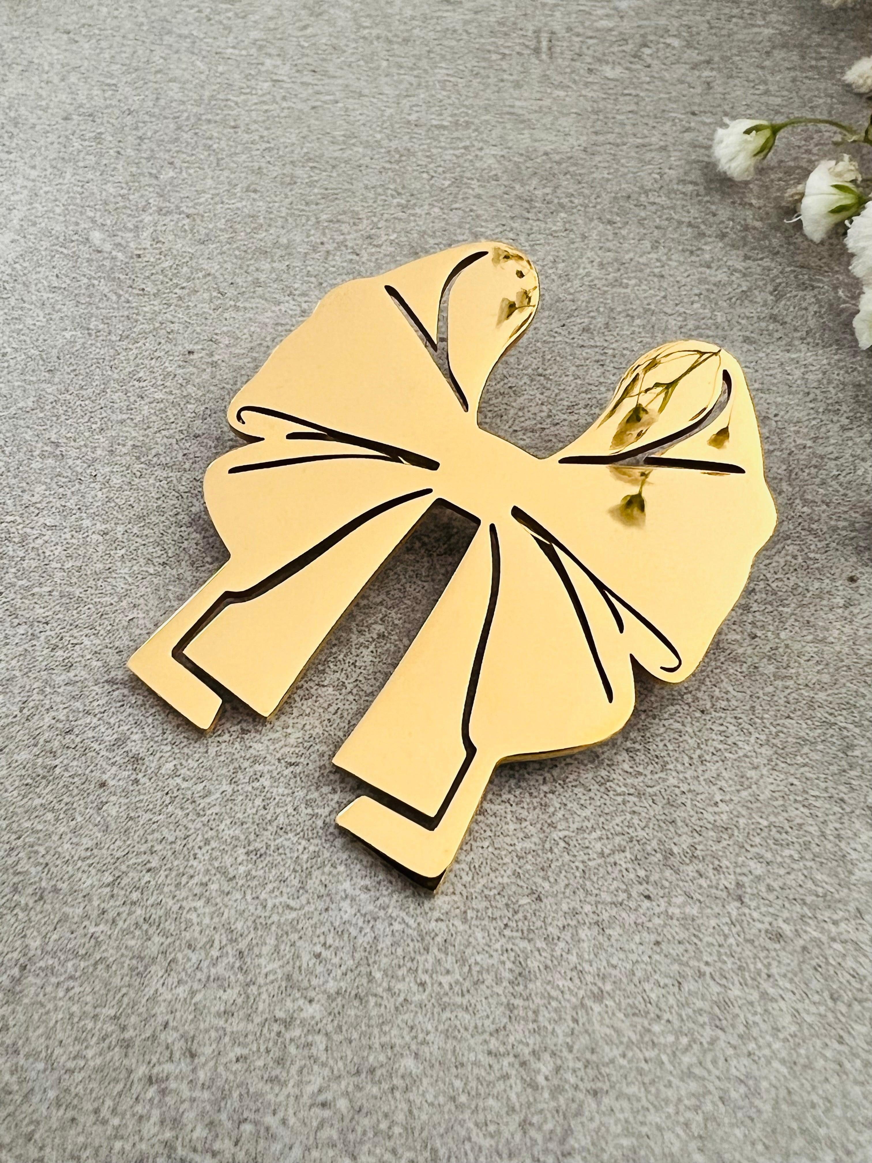 Broche NOEUD doré - Créations Uniques