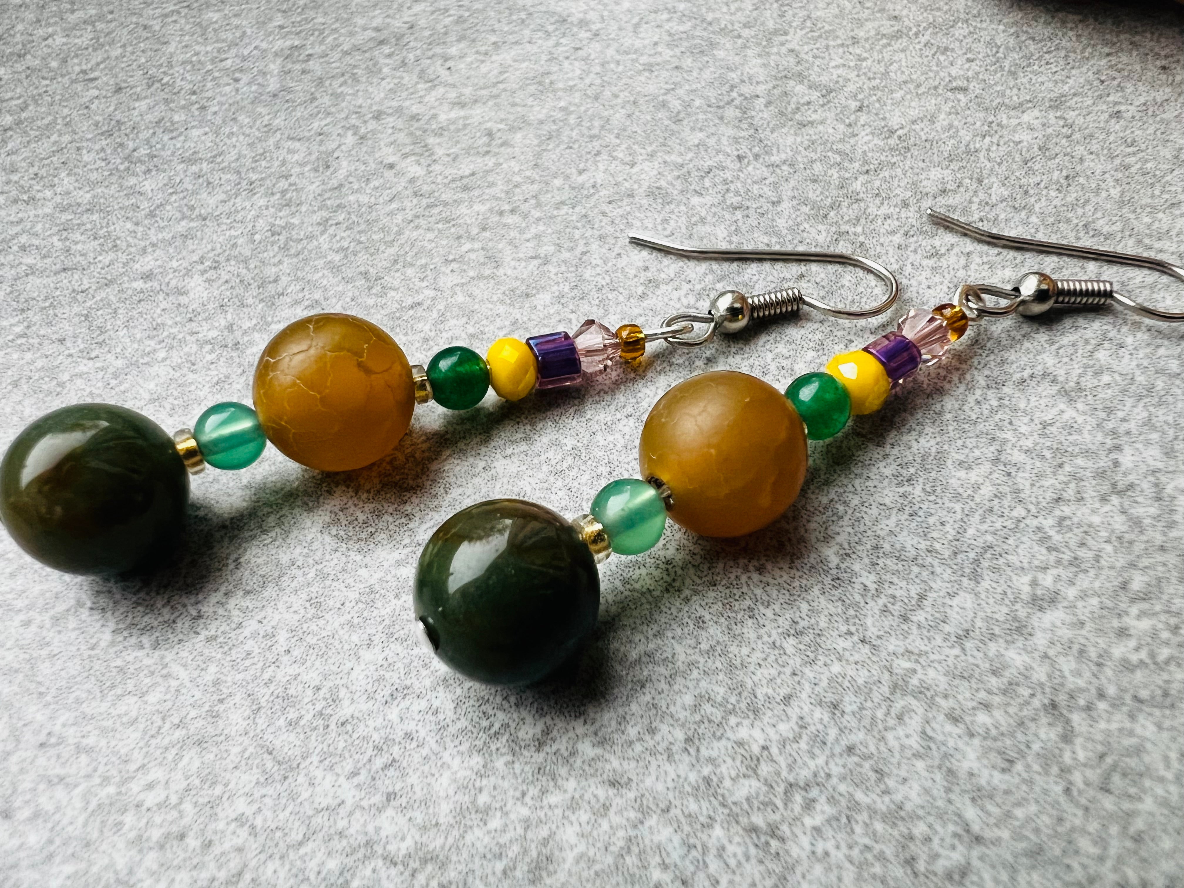 Boucles d’oreilles STACI perles - Créations Uniques - Créations Uniques