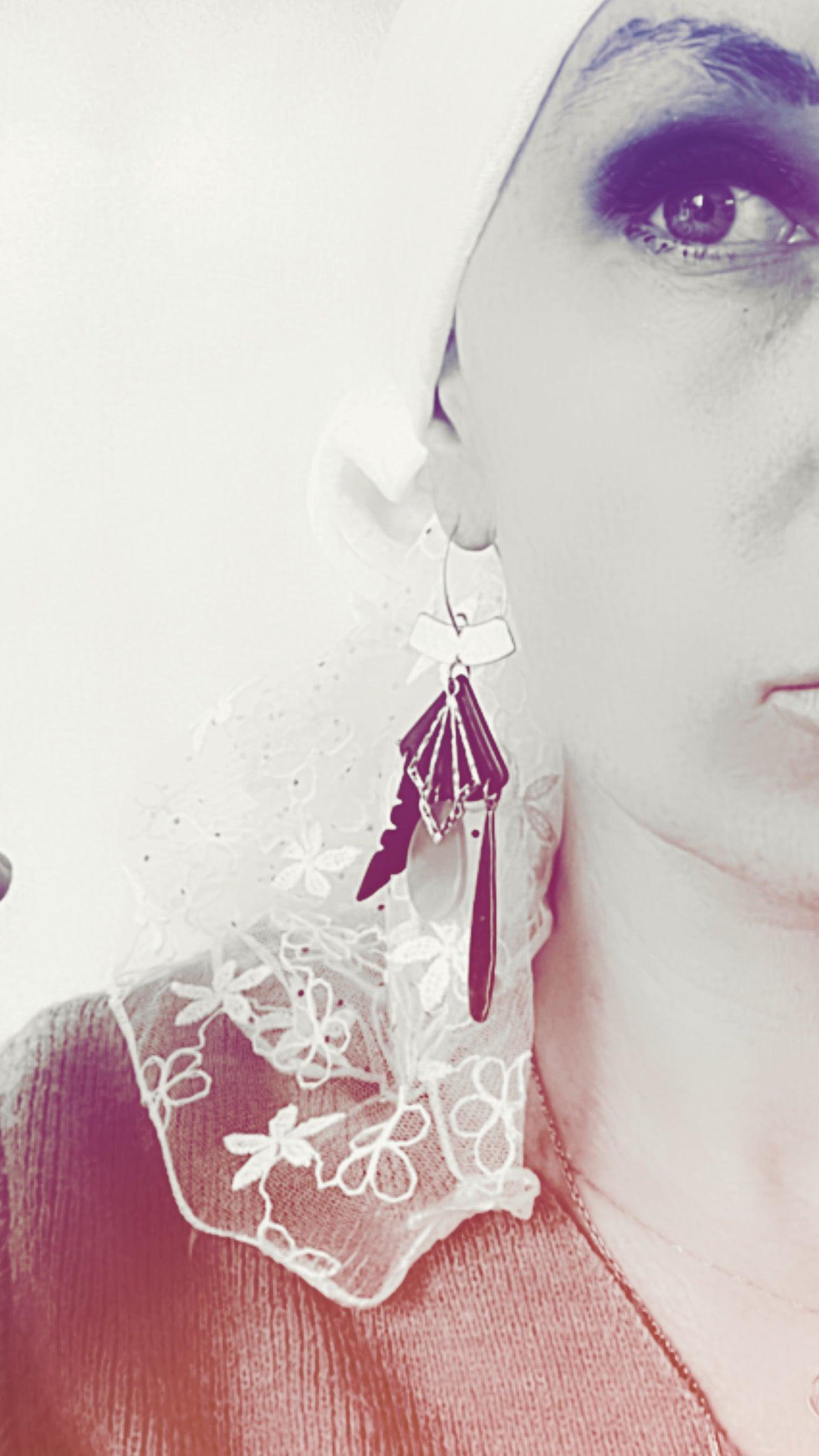 Boucles d’oreilles LIZZY style ethnique et bohème - fait main - Créations Uniques - Créations Uniques