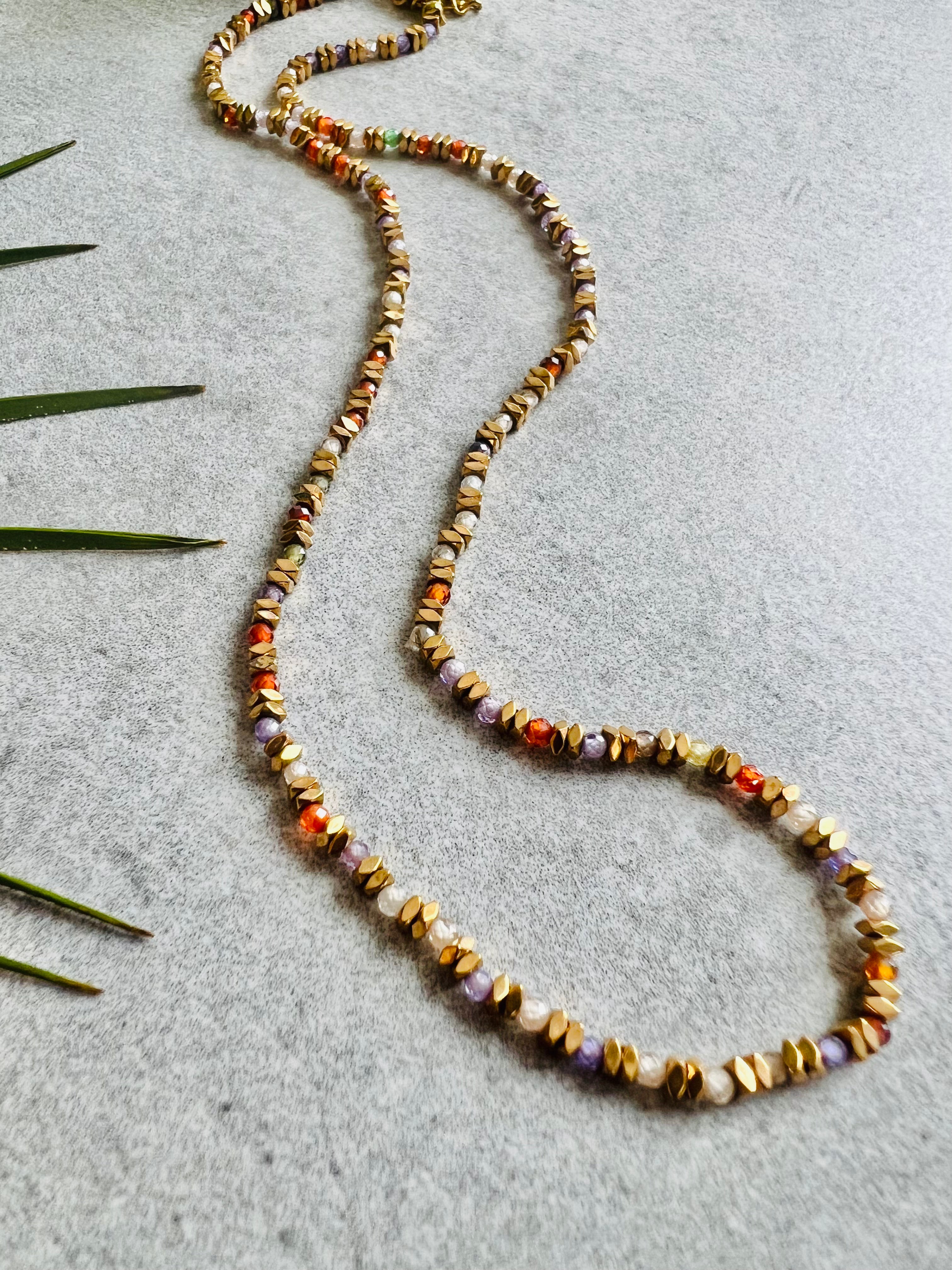 Collier GERMAINE perles ras de cou - Créations Uniques