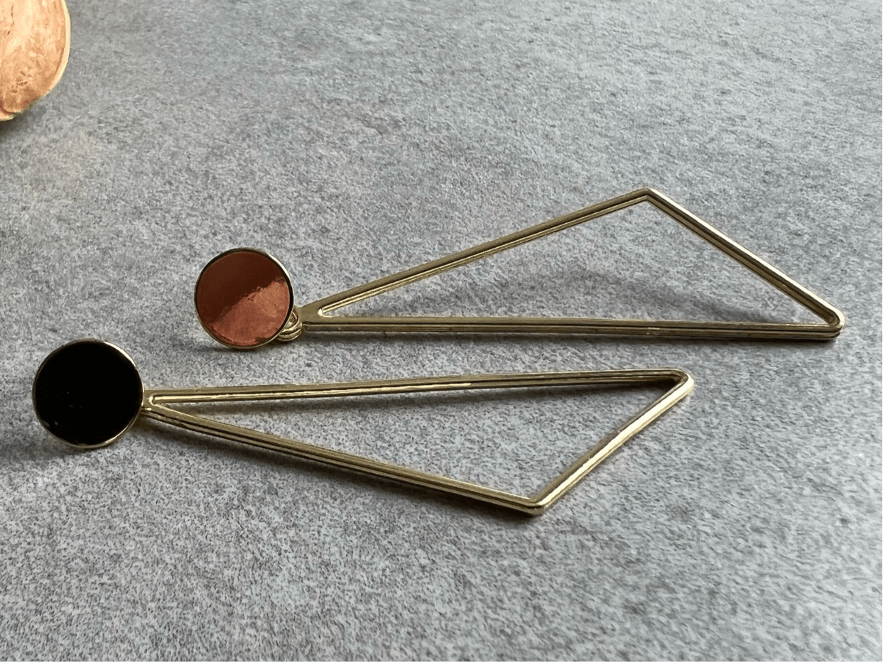 Boucles d’oreilles MICHELE triangles dorés - Créations Uniques