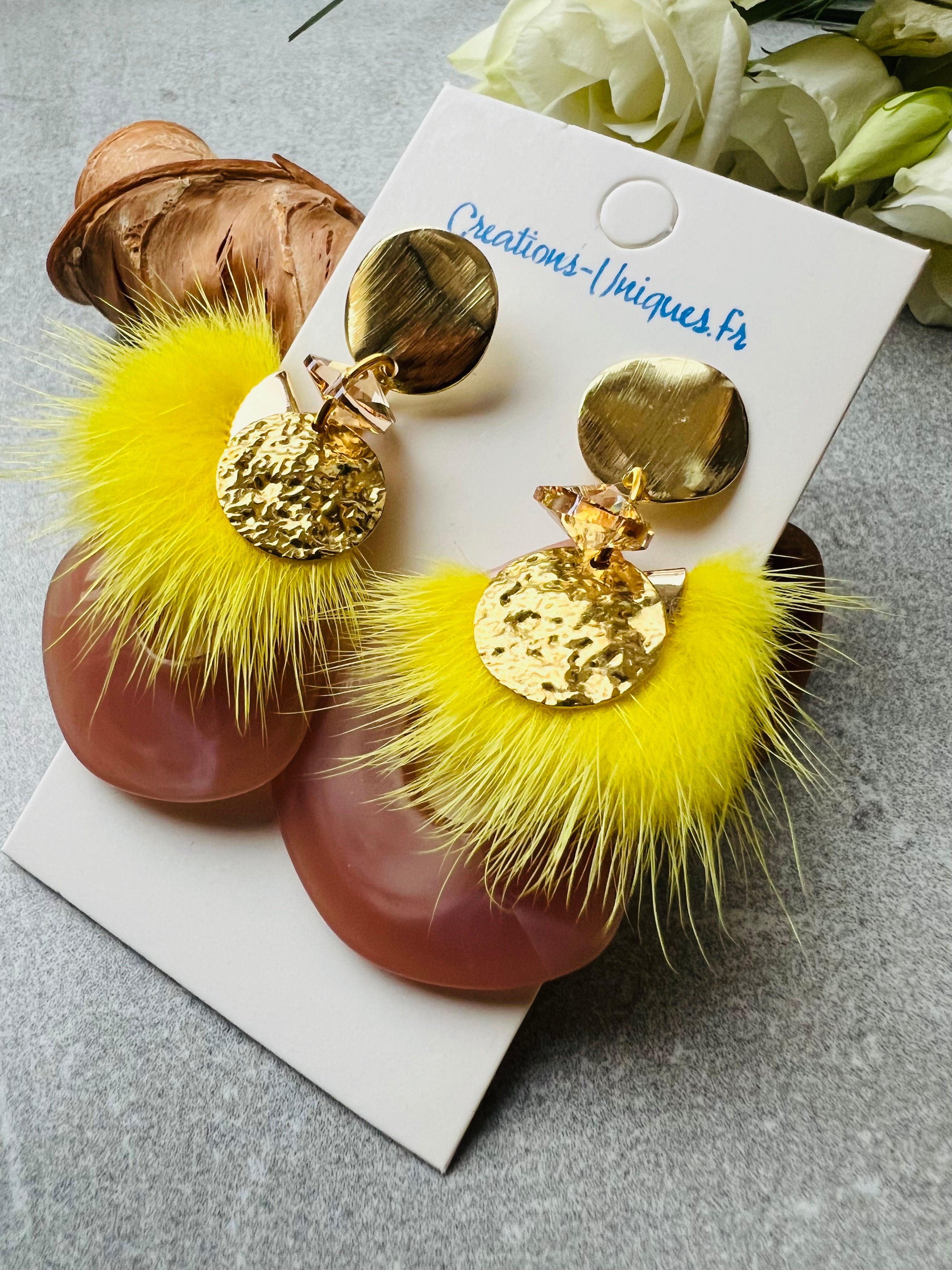 Boucles d’oreilles CALLEIGH nouvelle version flashy - Créations Uniques - Créations Uniques