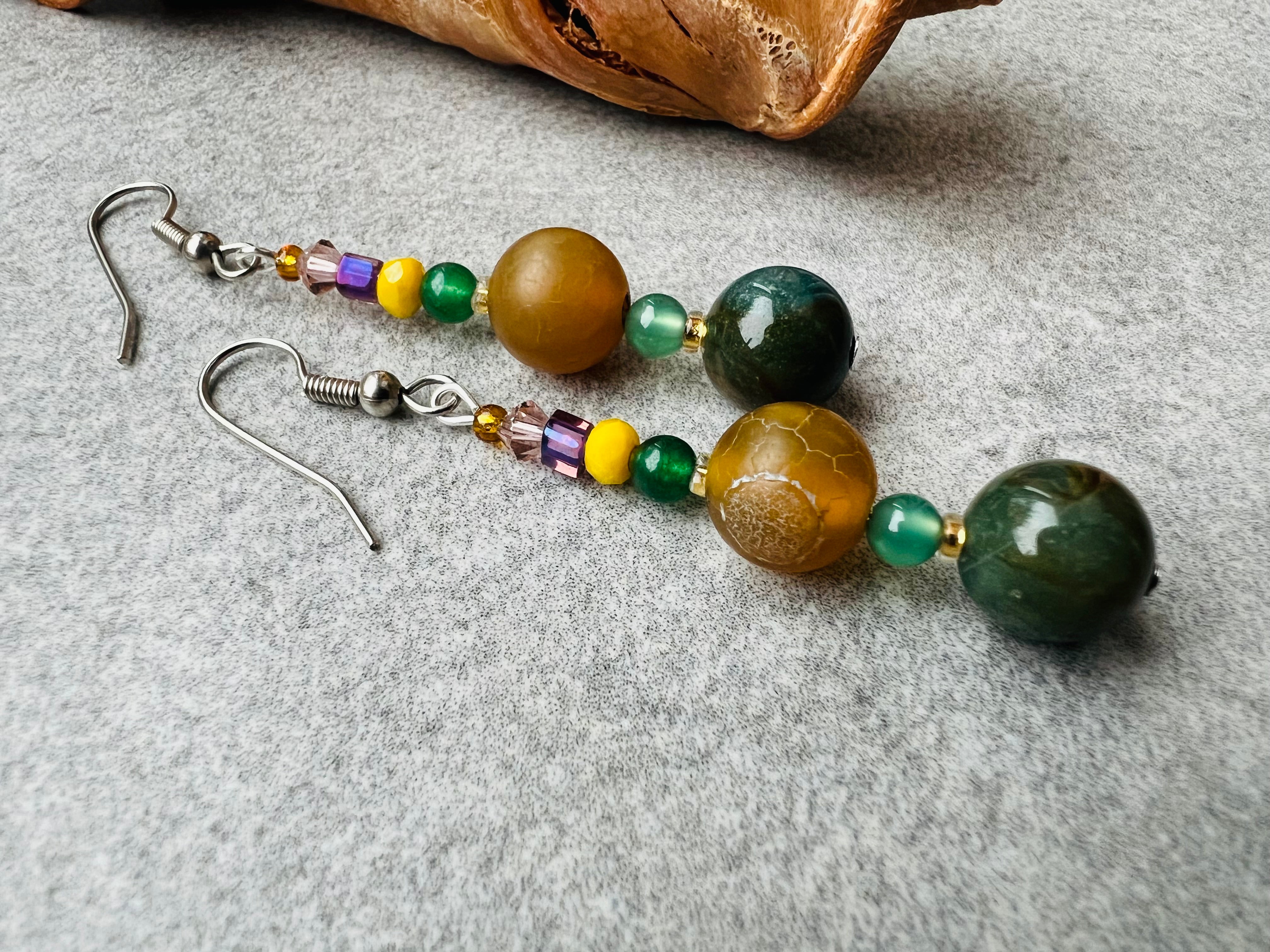 Boucles d’oreilles STACI perles - Créations Uniques - Créations Uniques