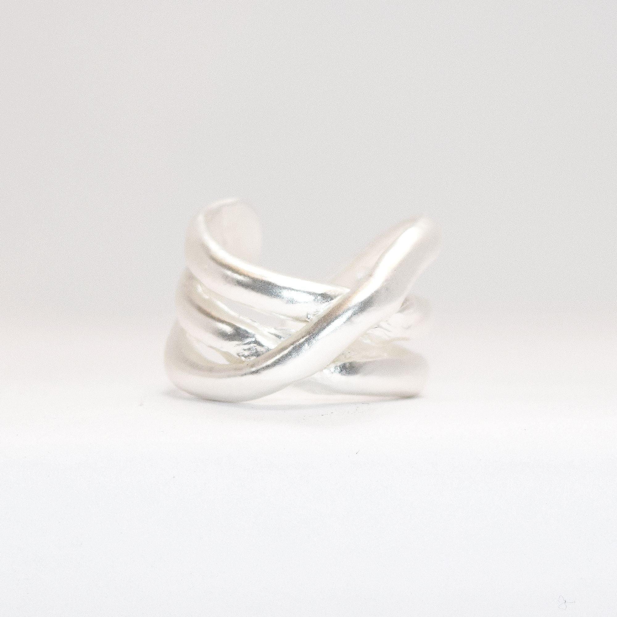 R71026 Bague rayures superposées - Karine Sultan - Créations Uniques