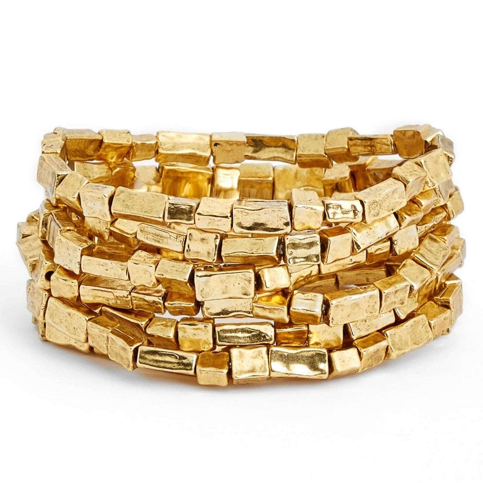 B50026 Bracelet perles allongées - Karine Sultan - Créations Uniques