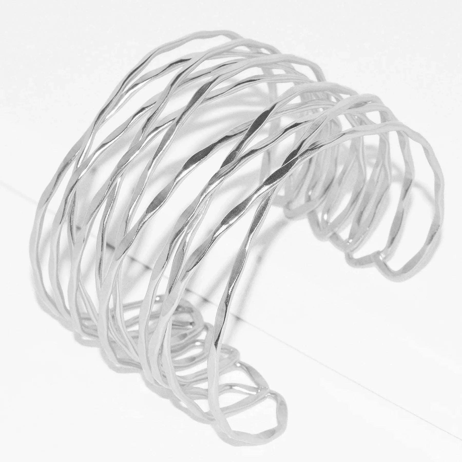 B61047 Bracelet Manchette Fil - Karine Sultan - Créations Uniques