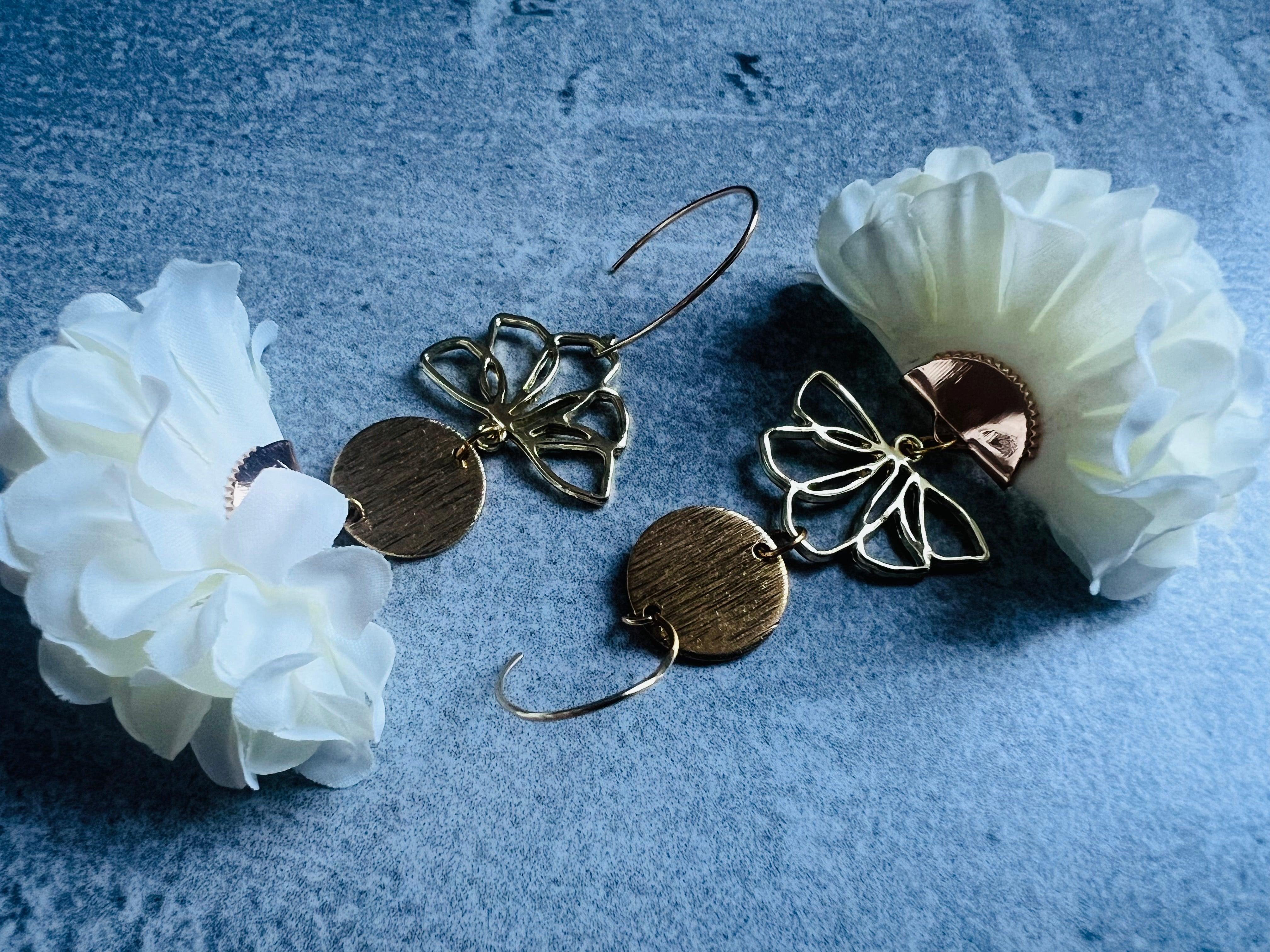 Boucles d’oreilles CORINNE style bohème et asymétrique - Créations Uniques - Créations Uniques