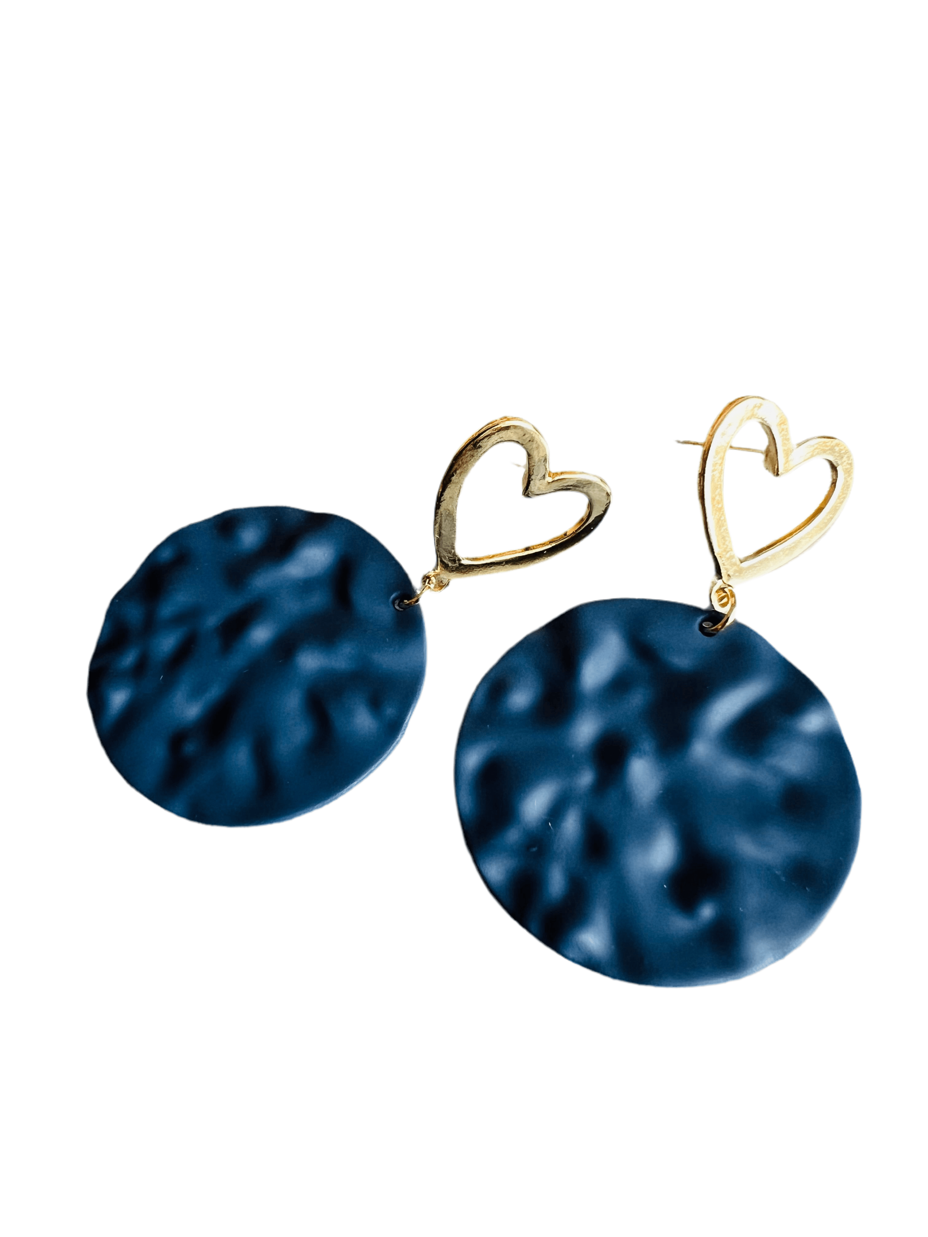 Boucles d’oreilles LENA clous cœurs - Créations Uniques - Créations Uniques