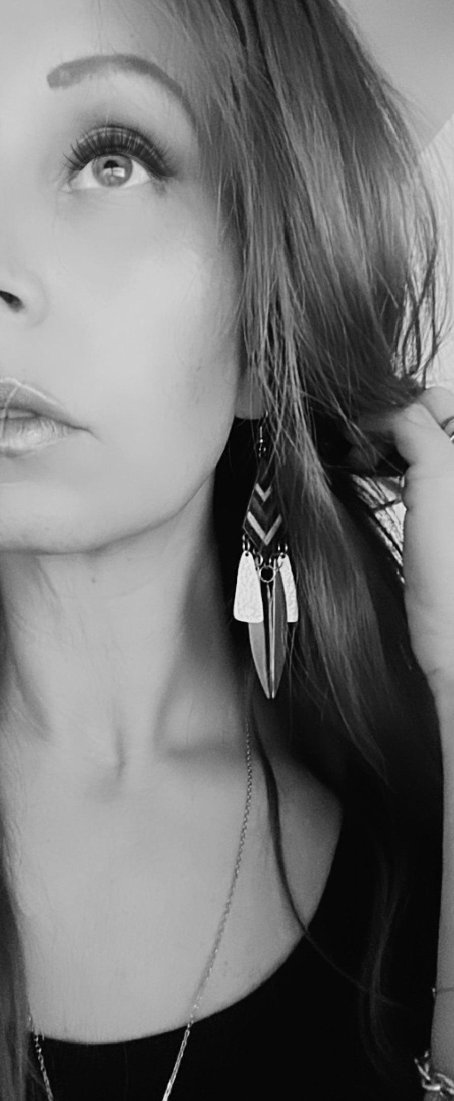 Boucles d’oreilles LAURALEA style bohème inspiration ethnique - Créations Uniques - Créations Uniques