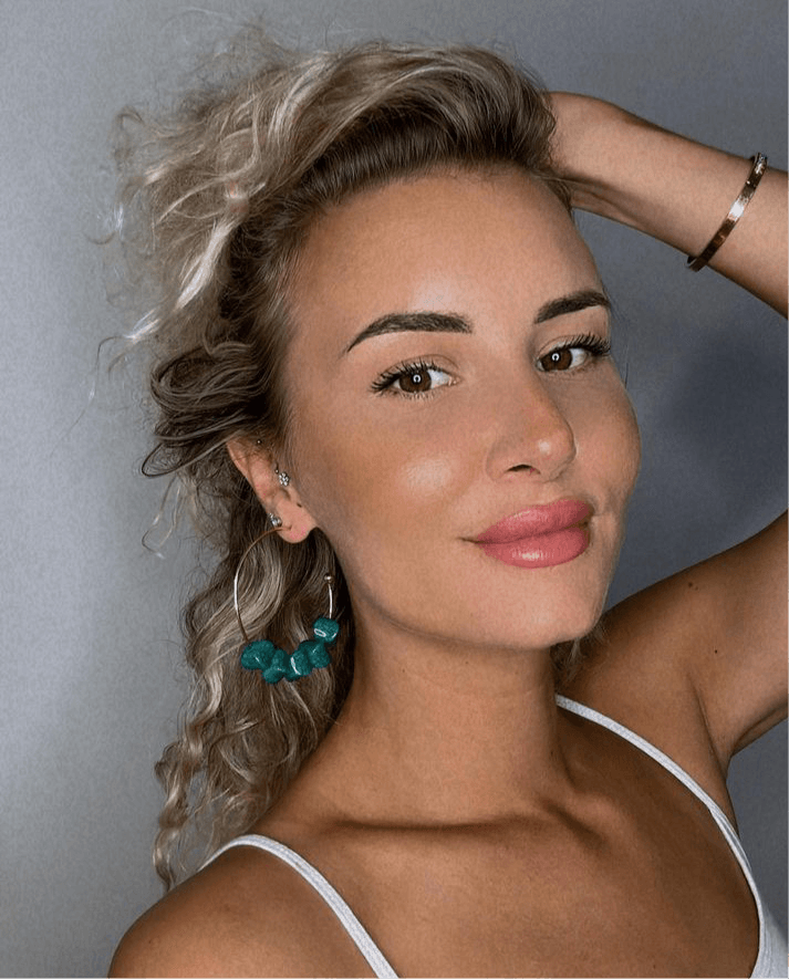 Boucles d’oreilles DONNA anneaux créoles et perles vertes - Créations Uniques - Créations Uniques