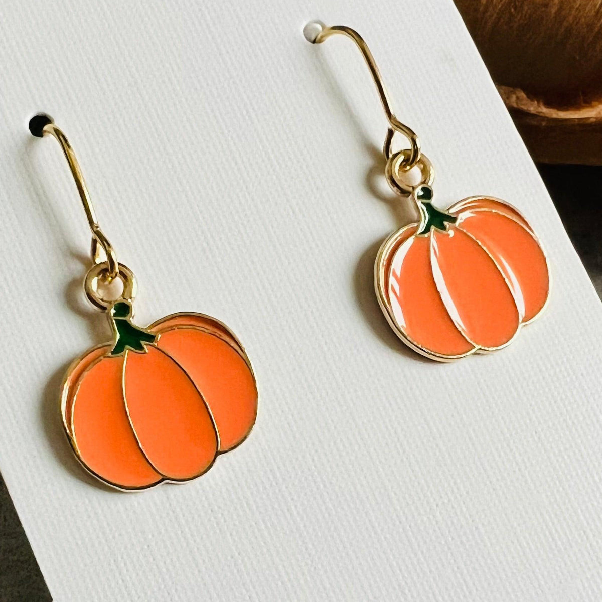 Boucles d’oreilles CITROUILLE - Créations Uniques - Créations Uniques