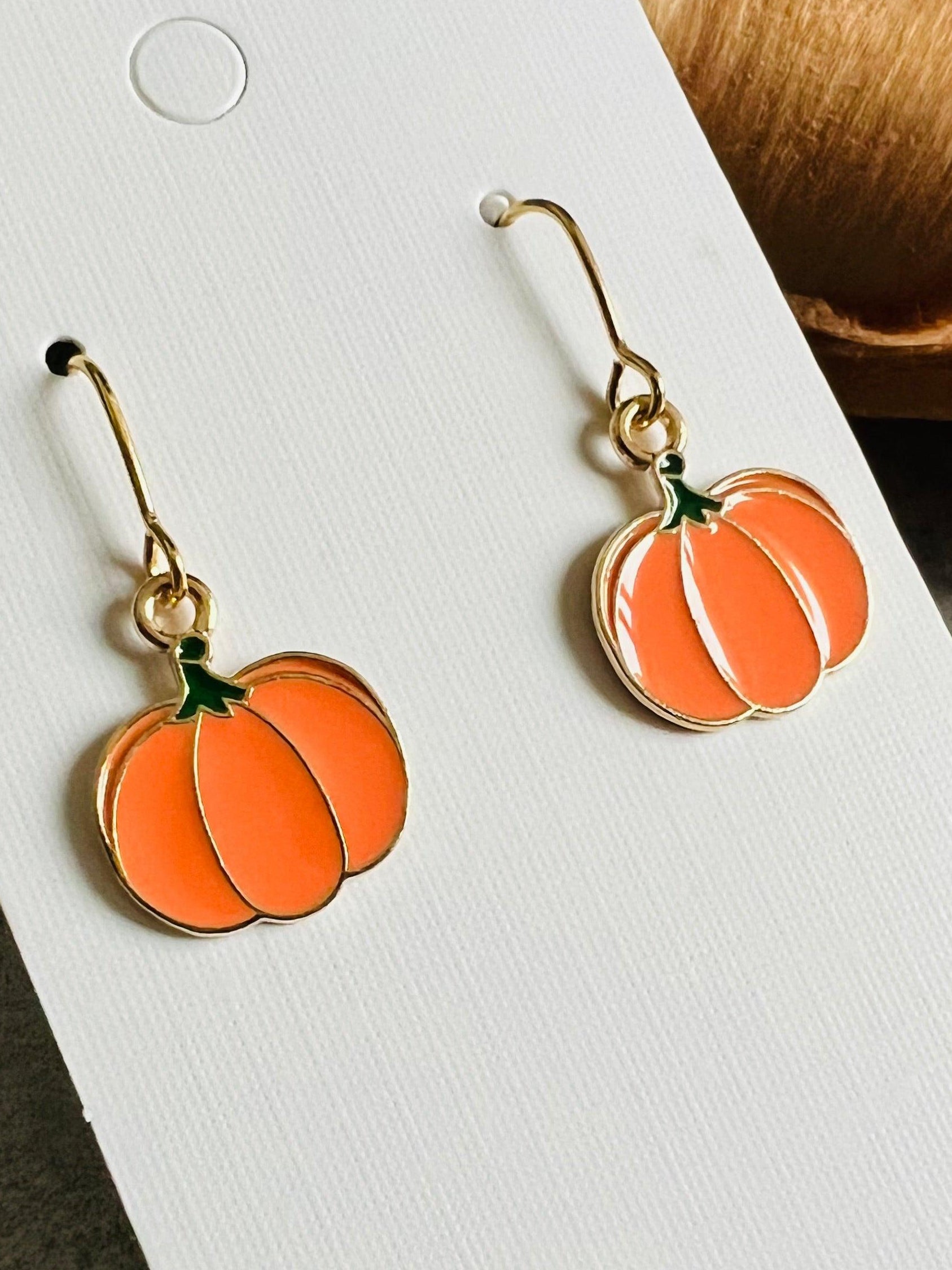 Boucles d’oreilles CITROUILLE - Créations Uniques - Créations Uniques