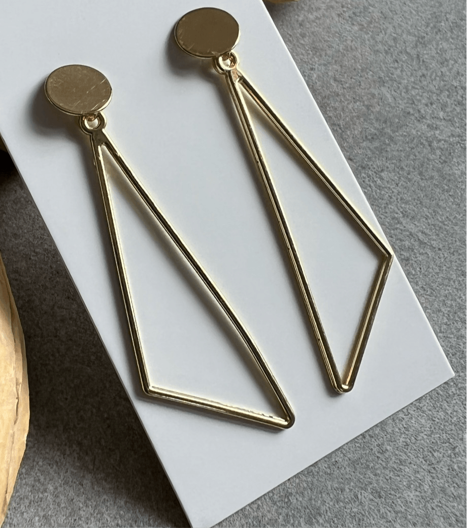 Boucles d’oreilles MICHELE triangles dorés - Créations Uniques